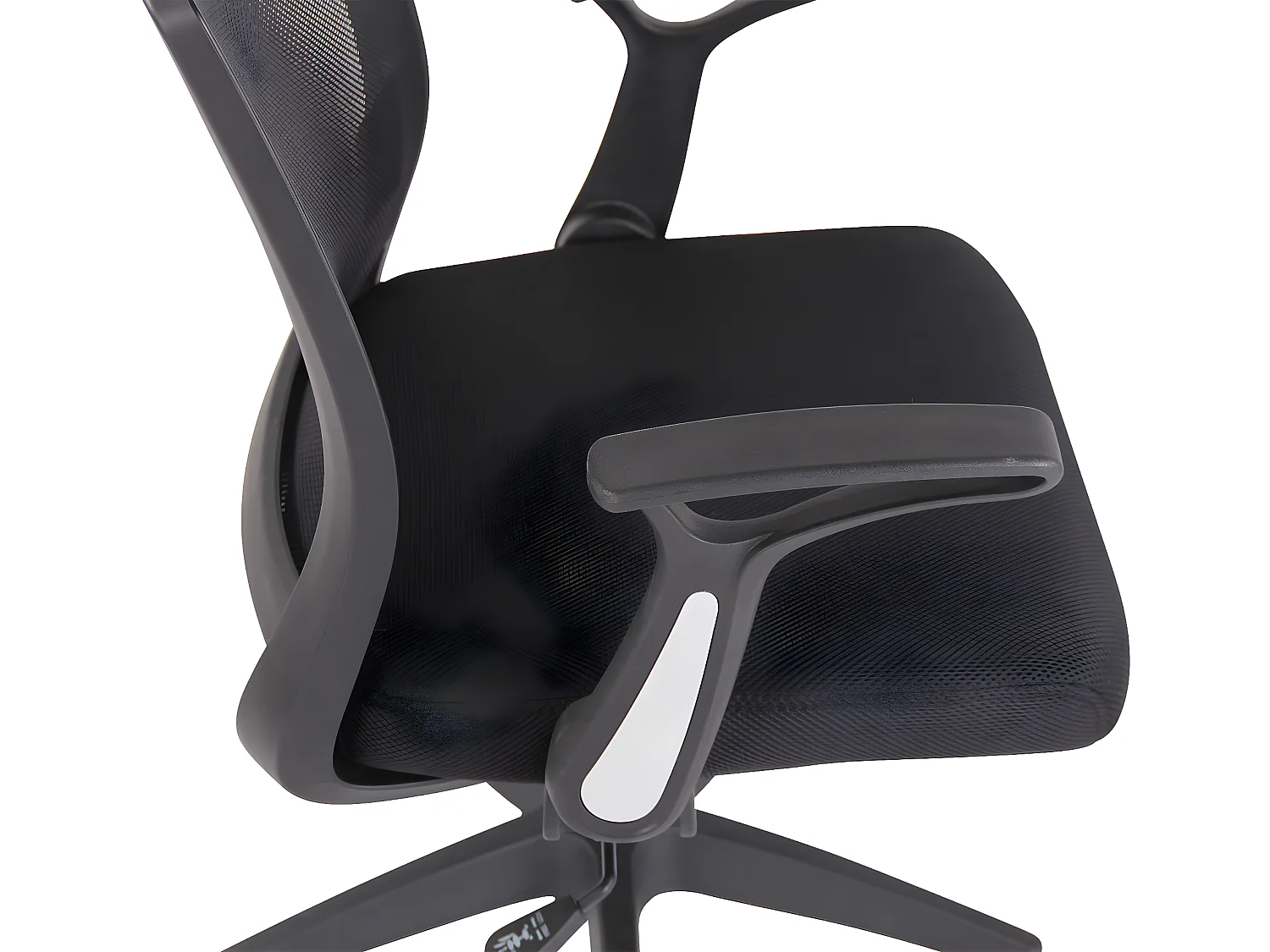 Chaise de bureau - Similicuir & Plastique - Noir / Noir - Renton