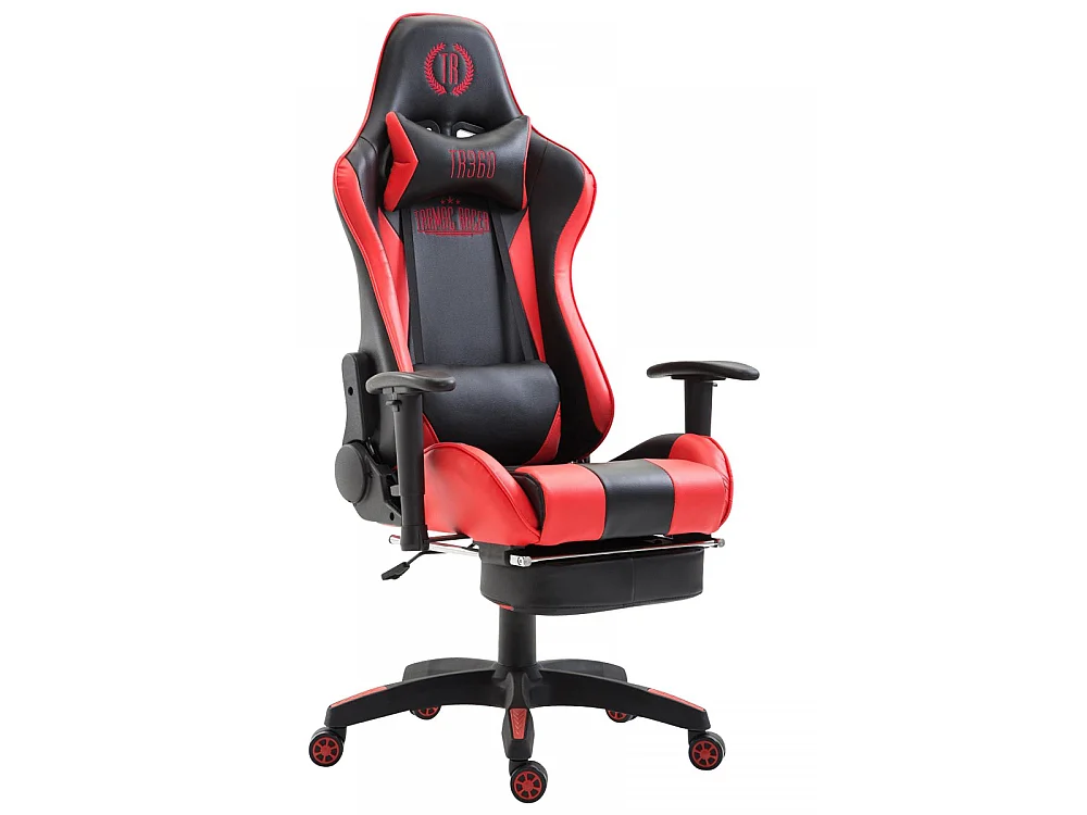 Chaise de bureau - Similicuir & Plastique - Noir / Rouge - Boavista