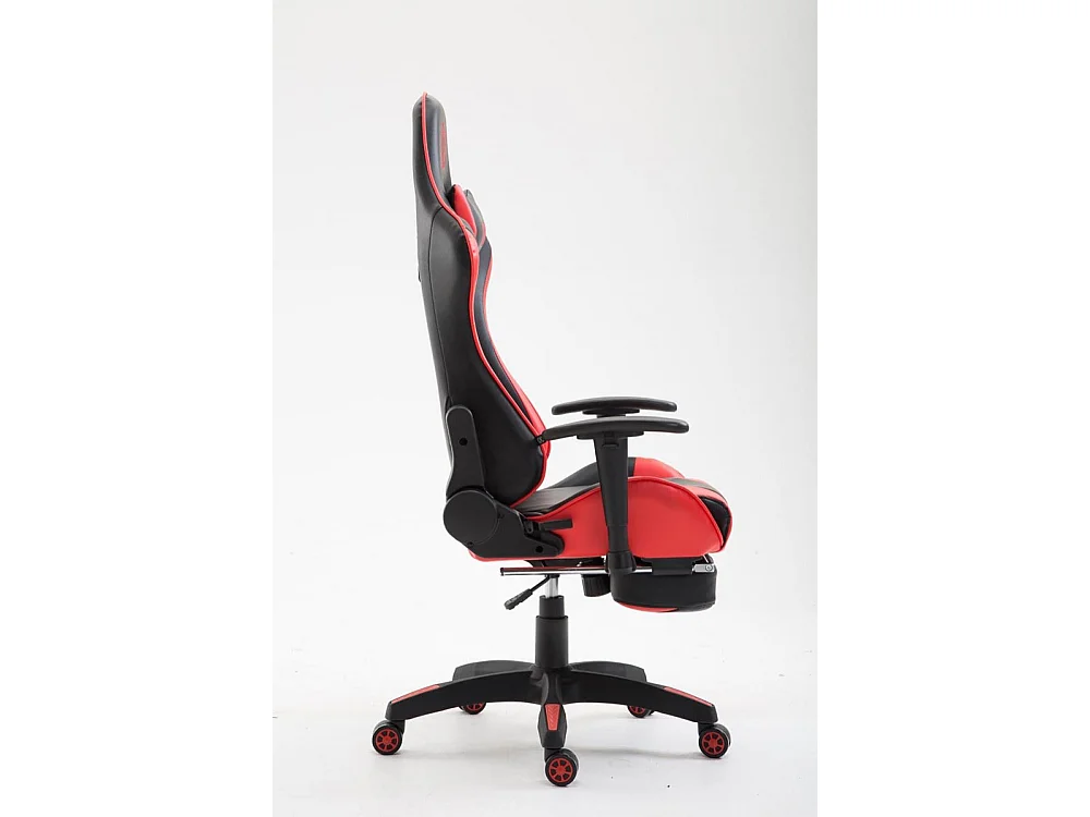 Chaise de bureau - Similicuir & Plastique - Noir / Rouge - Boavista