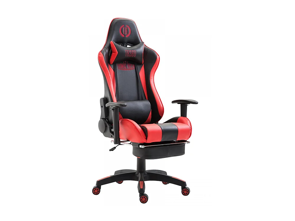 Chaise de bureau - Similicuir & Plastique - Noir / Rouge - Boavista
