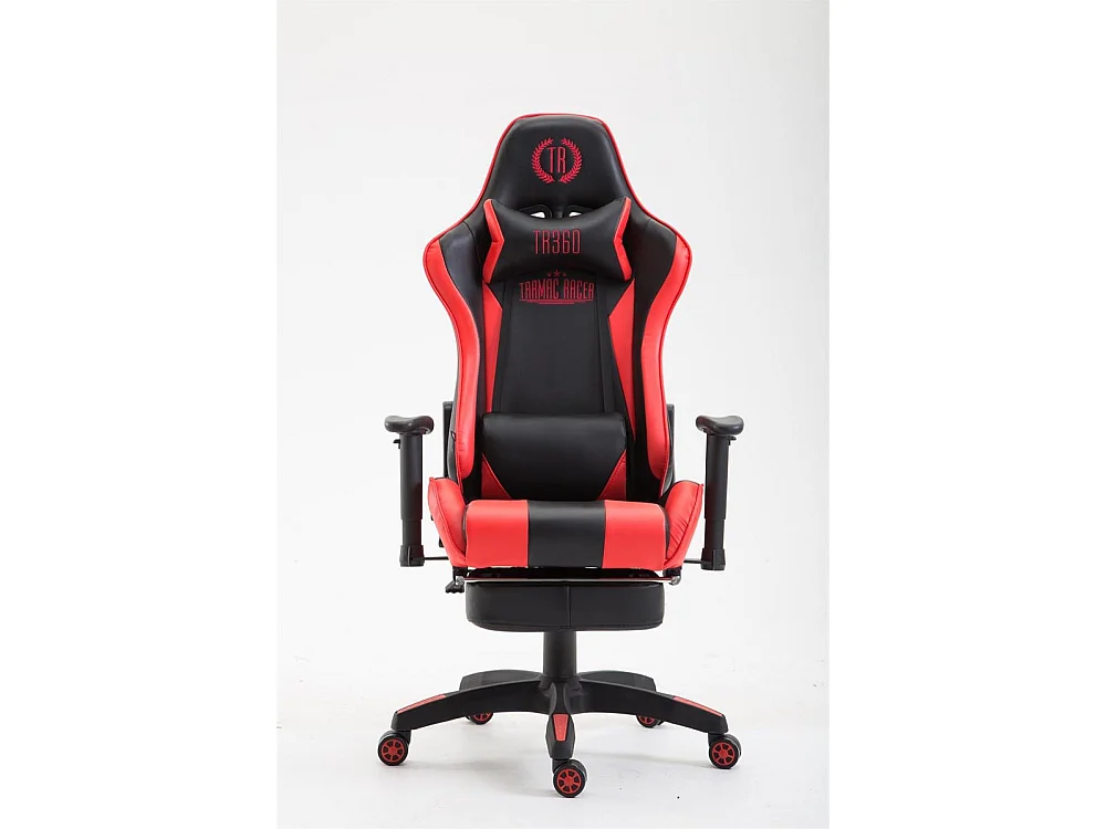 Chaise de bureau - Similicuir & Plastique - Noir / Rouge - Boavista