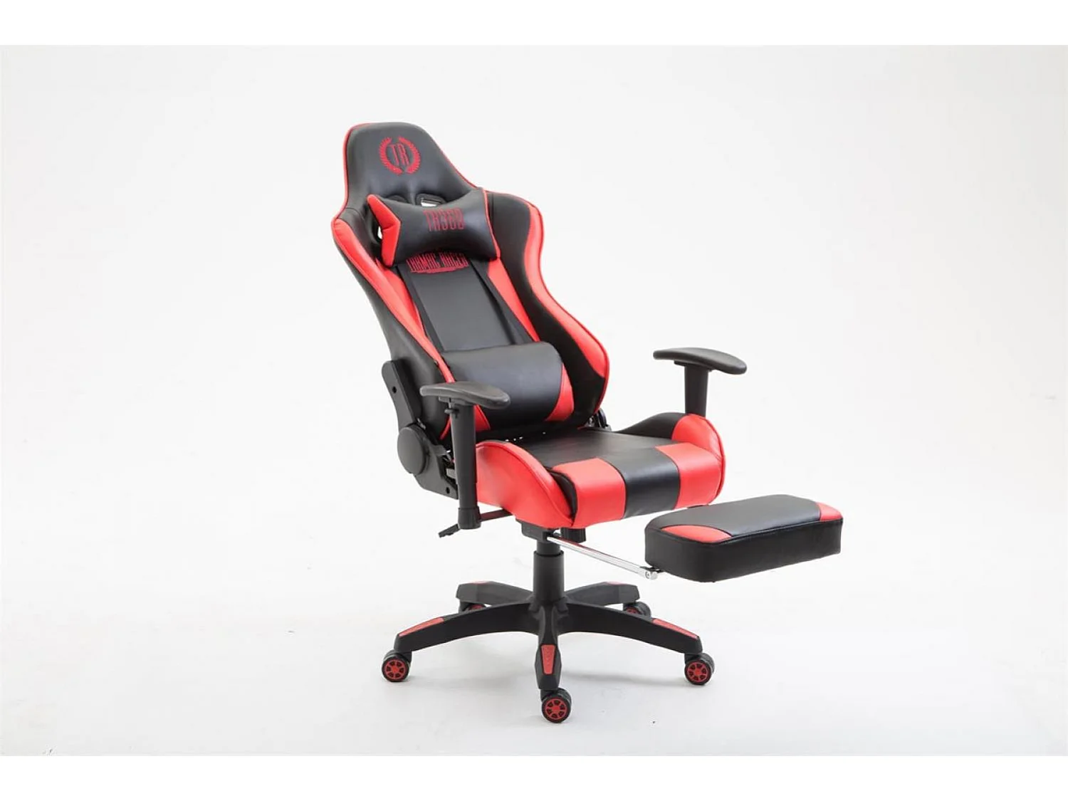 Chaise de bureau - Similicuir & Plastique - Noir / Rouge - Boavista