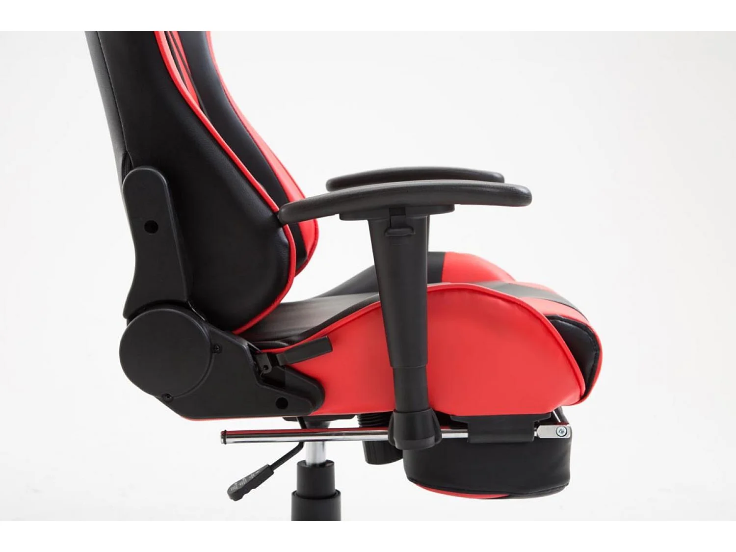 Chaise de bureau - Similicuir & Plastique - Noir / Rouge - Boavista