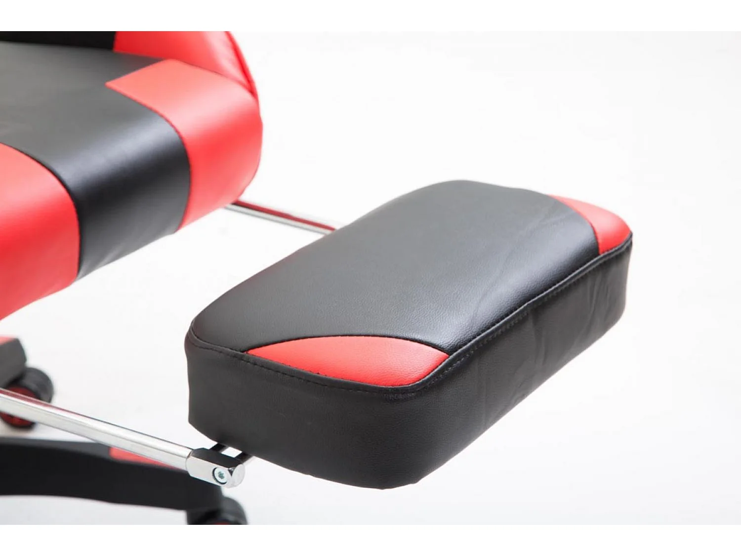 Chaise de bureau - Similicuir & Plastique - Noir / Rouge - Boavista