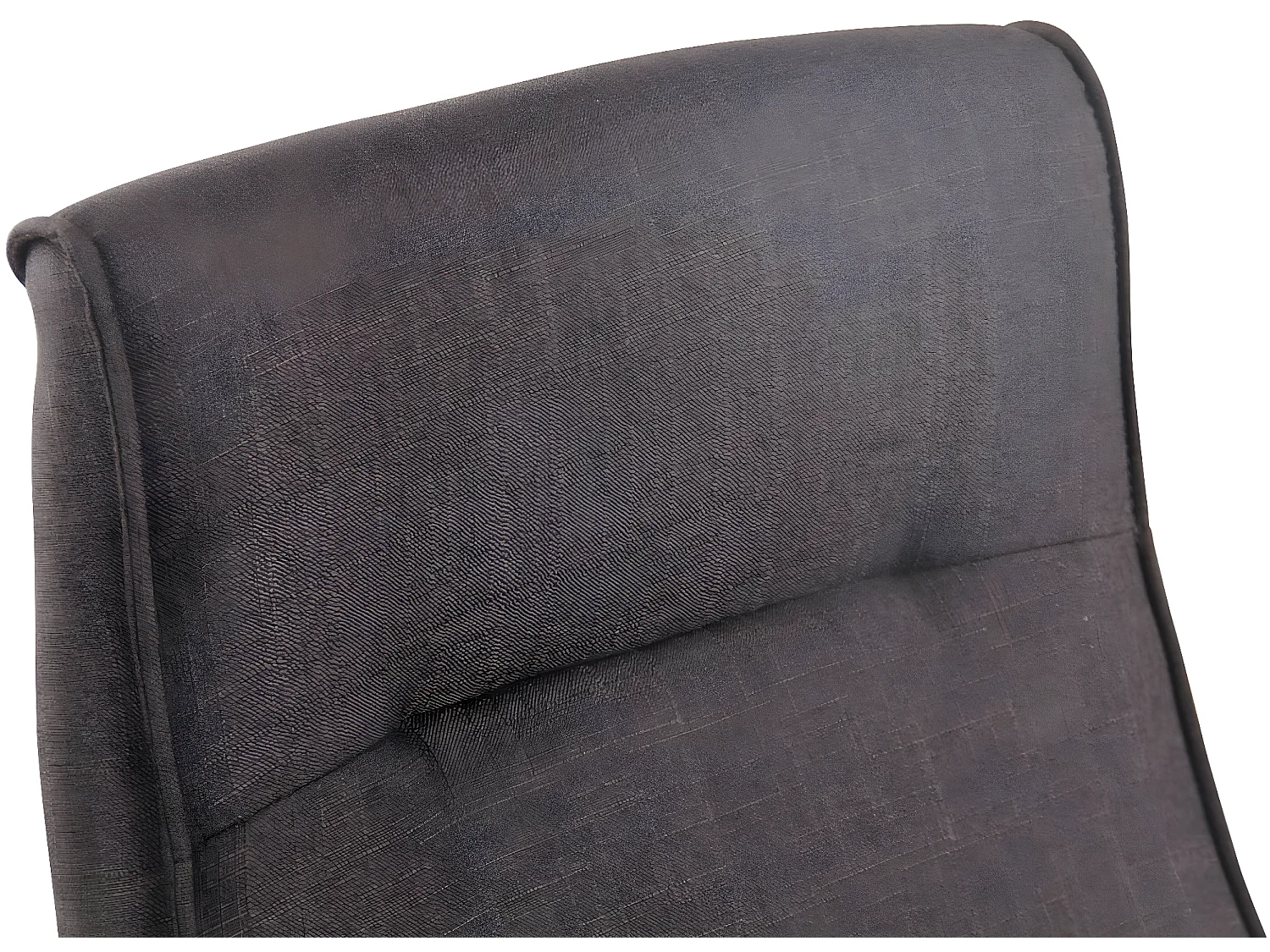 Chaise de bureau - Tissu & Métal chromé - Gris foncé - Portland