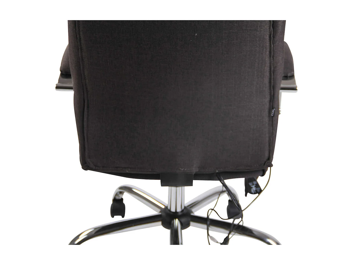 Chaise de bureau - Tissu & Métal chromé - Gris foncé - Portland