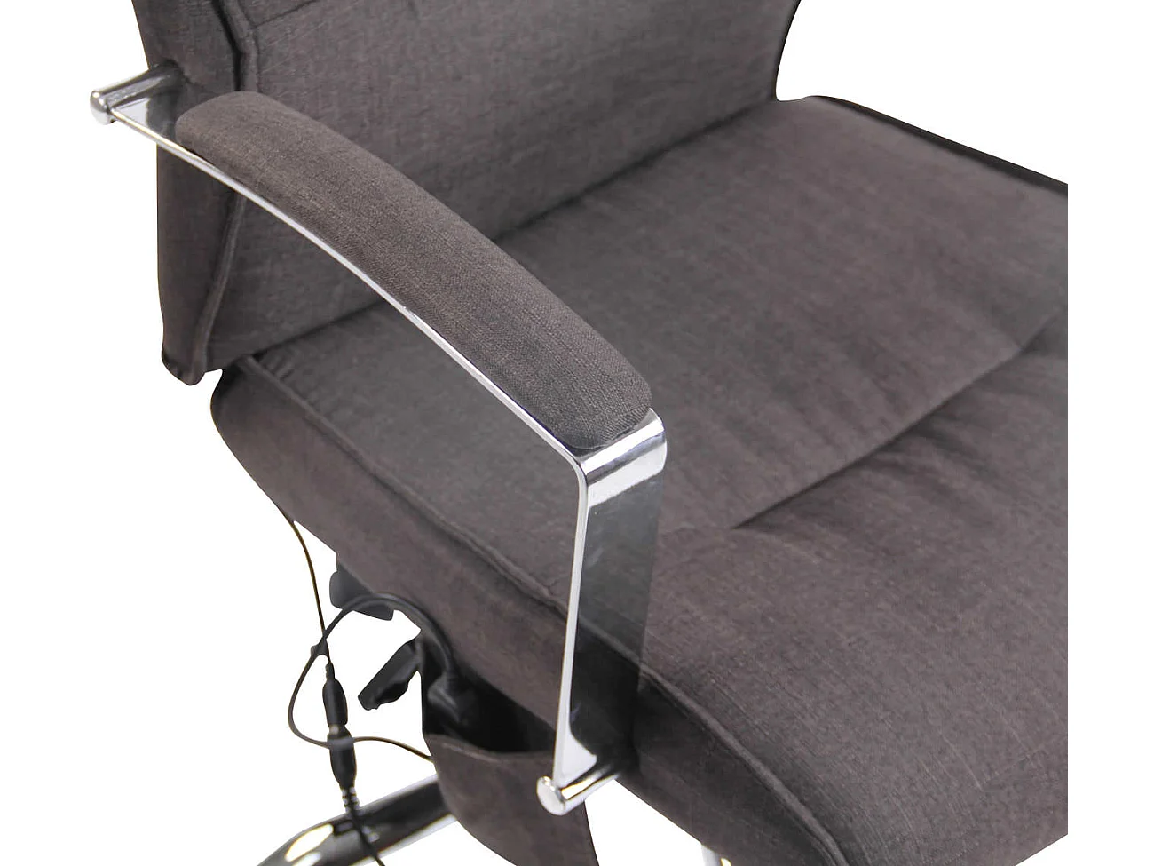Chaise de bureau - Tissu - Gris foncé - Portland