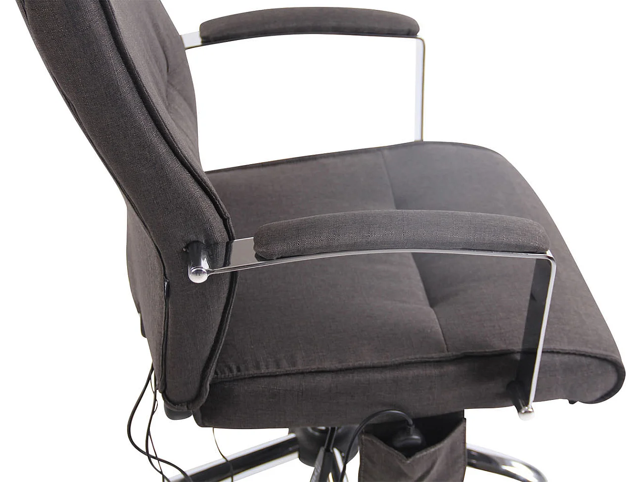 Chaise de bureau - Tissu - Gris foncé - Portland