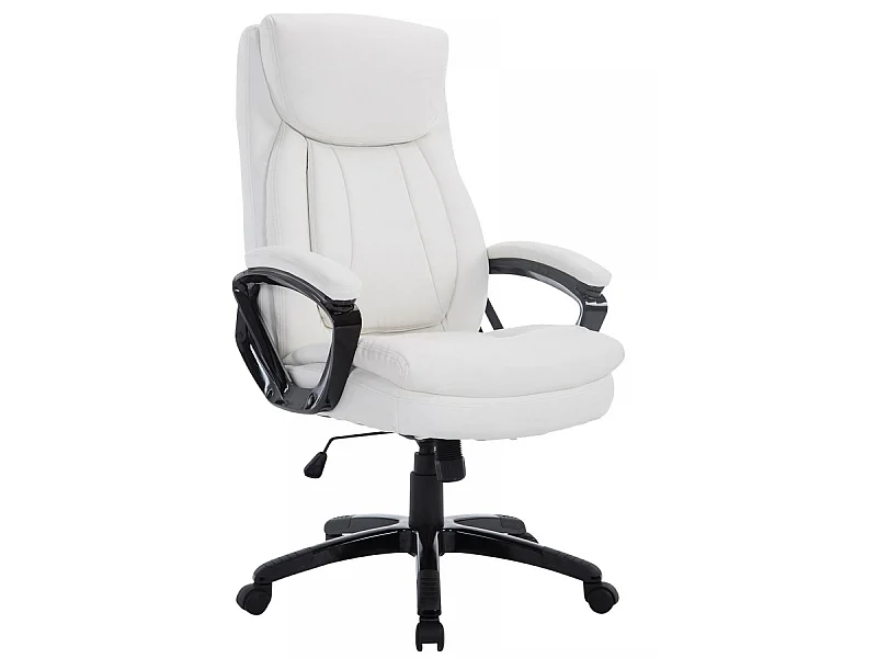 Chaise de bureau - Similicuir & Plastique - Blanc - XL Platon