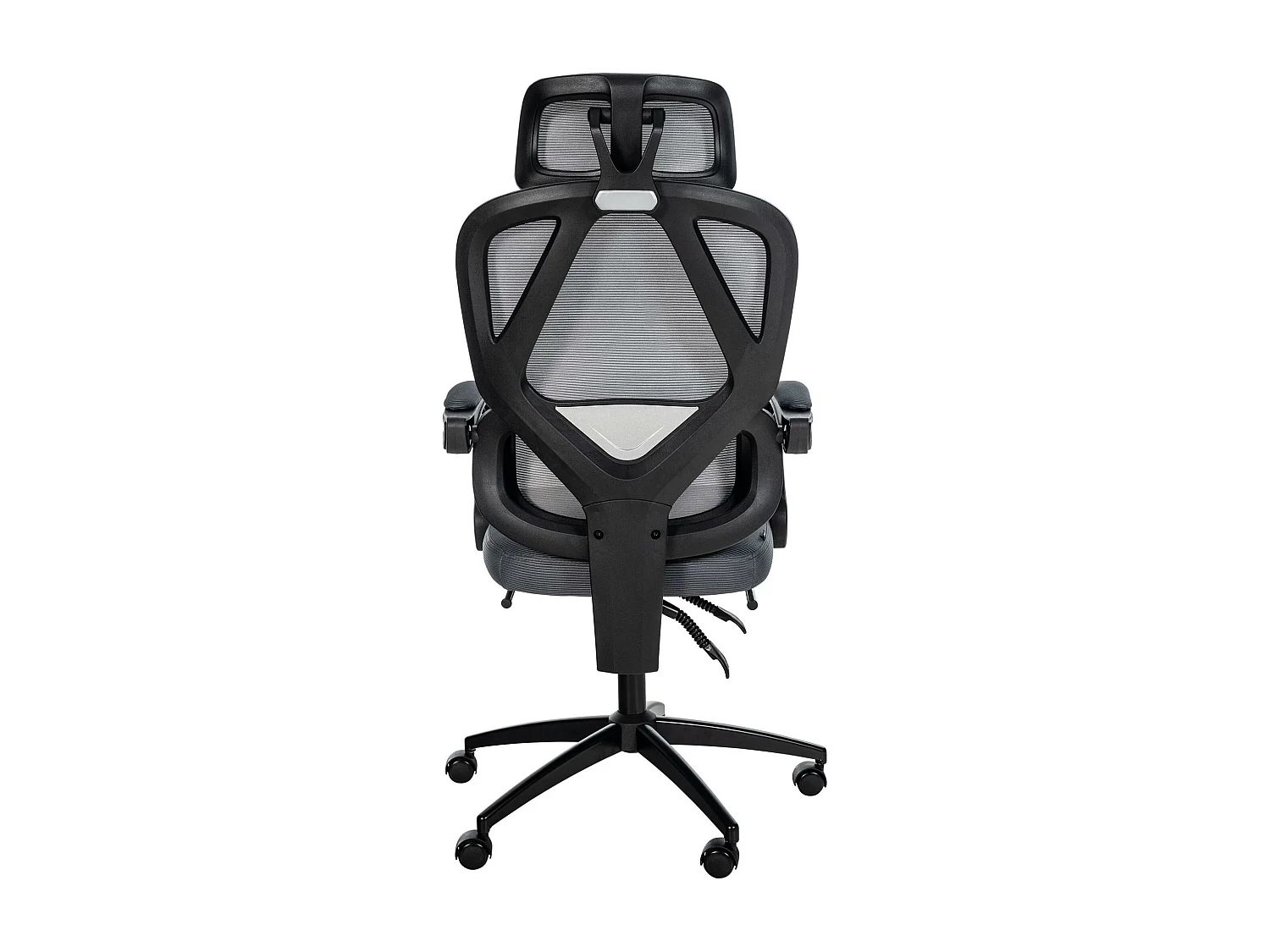 Chaise de bureau - Tissu & Blanc - Gris foncé - Gander