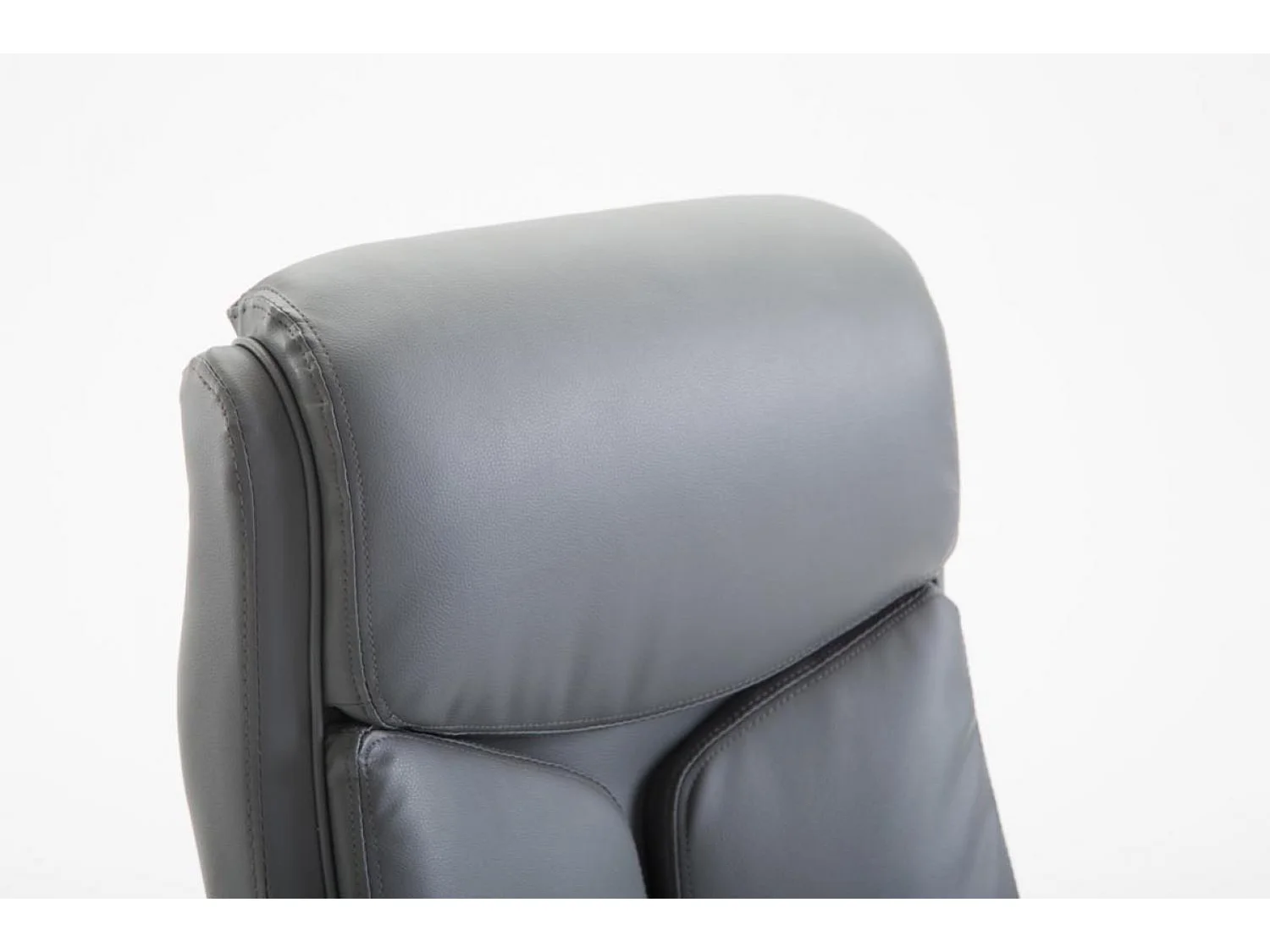 Chaise de bureau - Similicuir & Métal chromé - Gris - XL Vaud