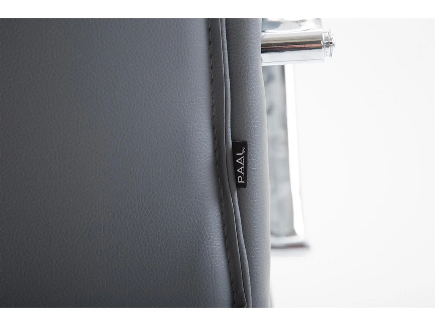 Chaise de bureau - Similicuir & Métal chromé - Gris - XL Vaud