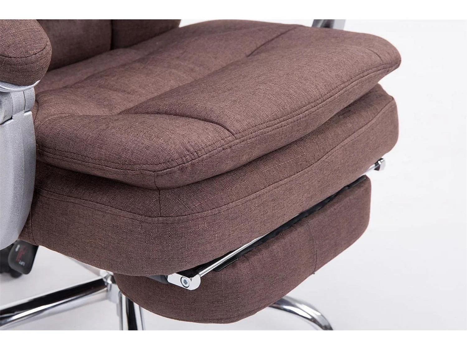 Chaise de bureau - Tissu - Marron - XL Troy