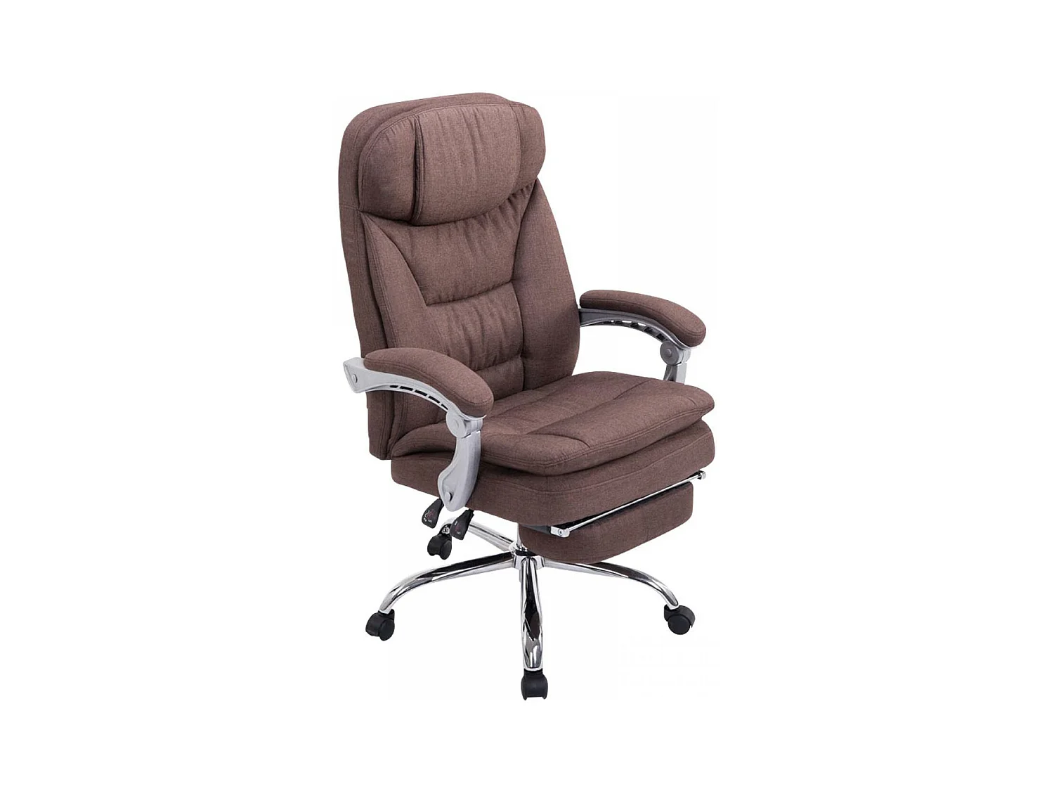 Chaise de bureau - Tissu - Marron - XL Troy