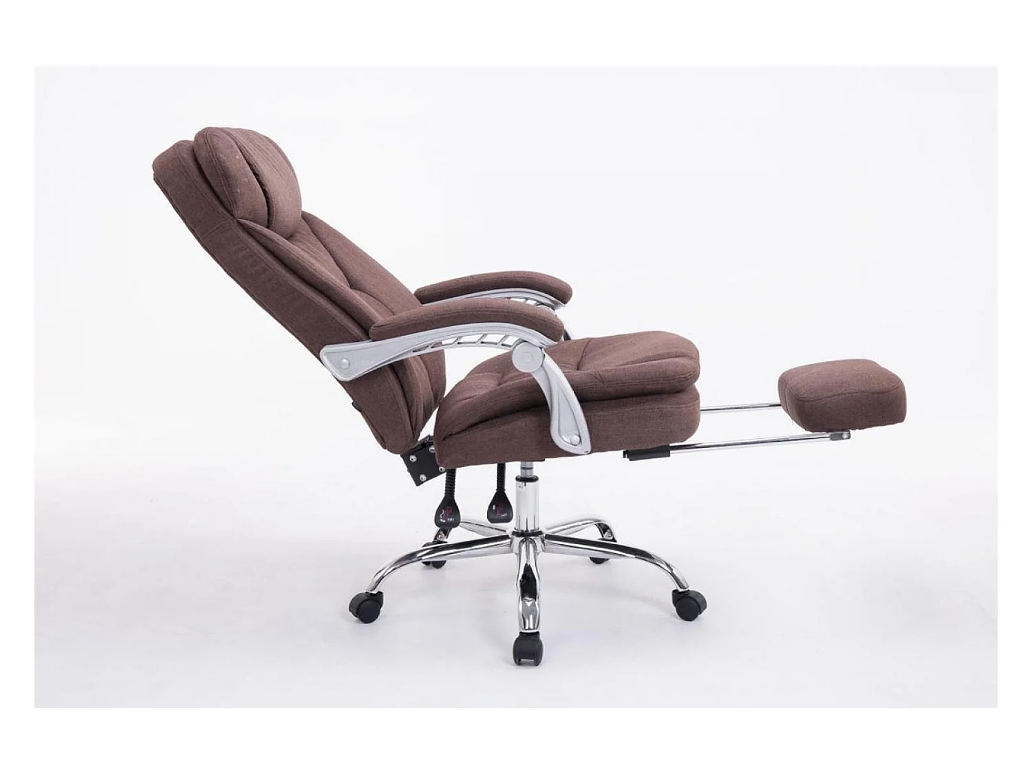 Chaise de bureau - Tissu - Marron - XL Troy