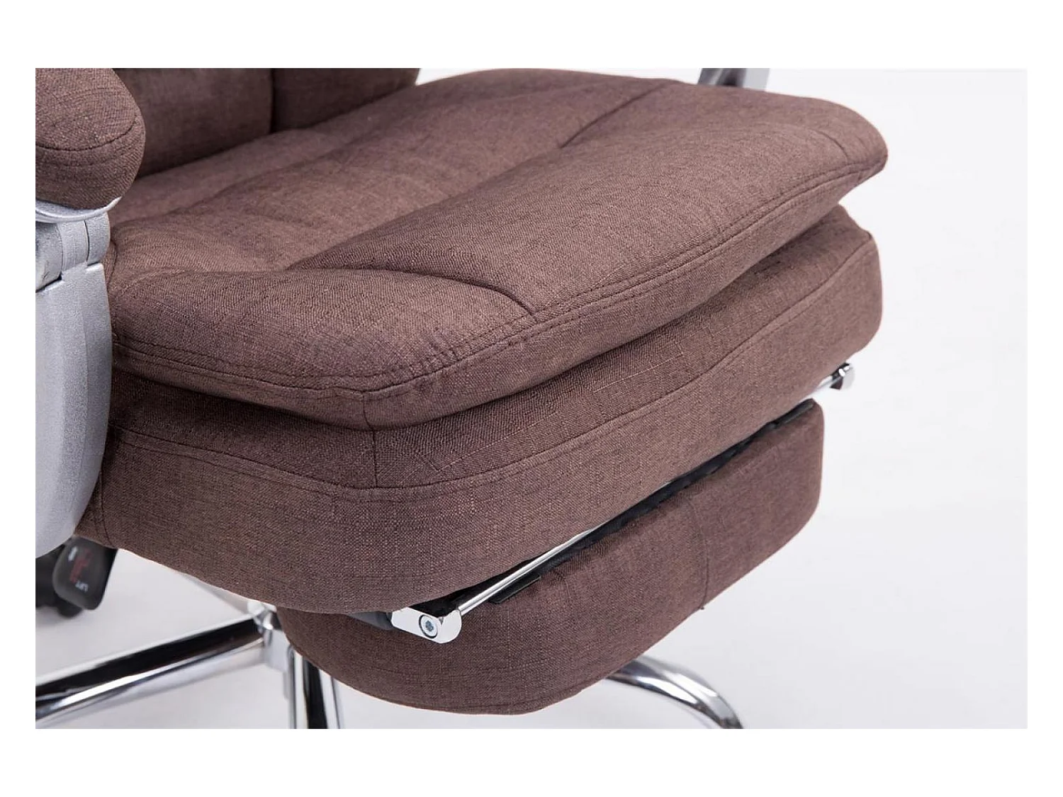 Chaise de bureau - Tissu - Marron - XL Troy