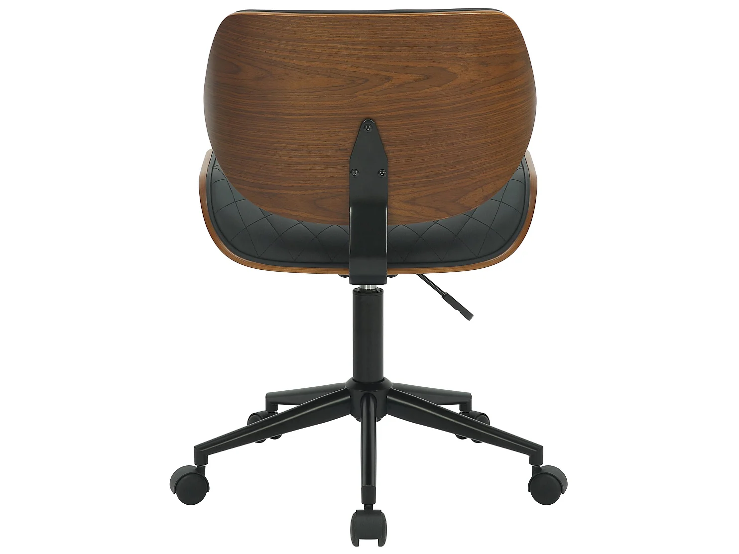 Chaise de bureau - Similicuir (PVC) & Métal - Noyer / Noir - Harvest