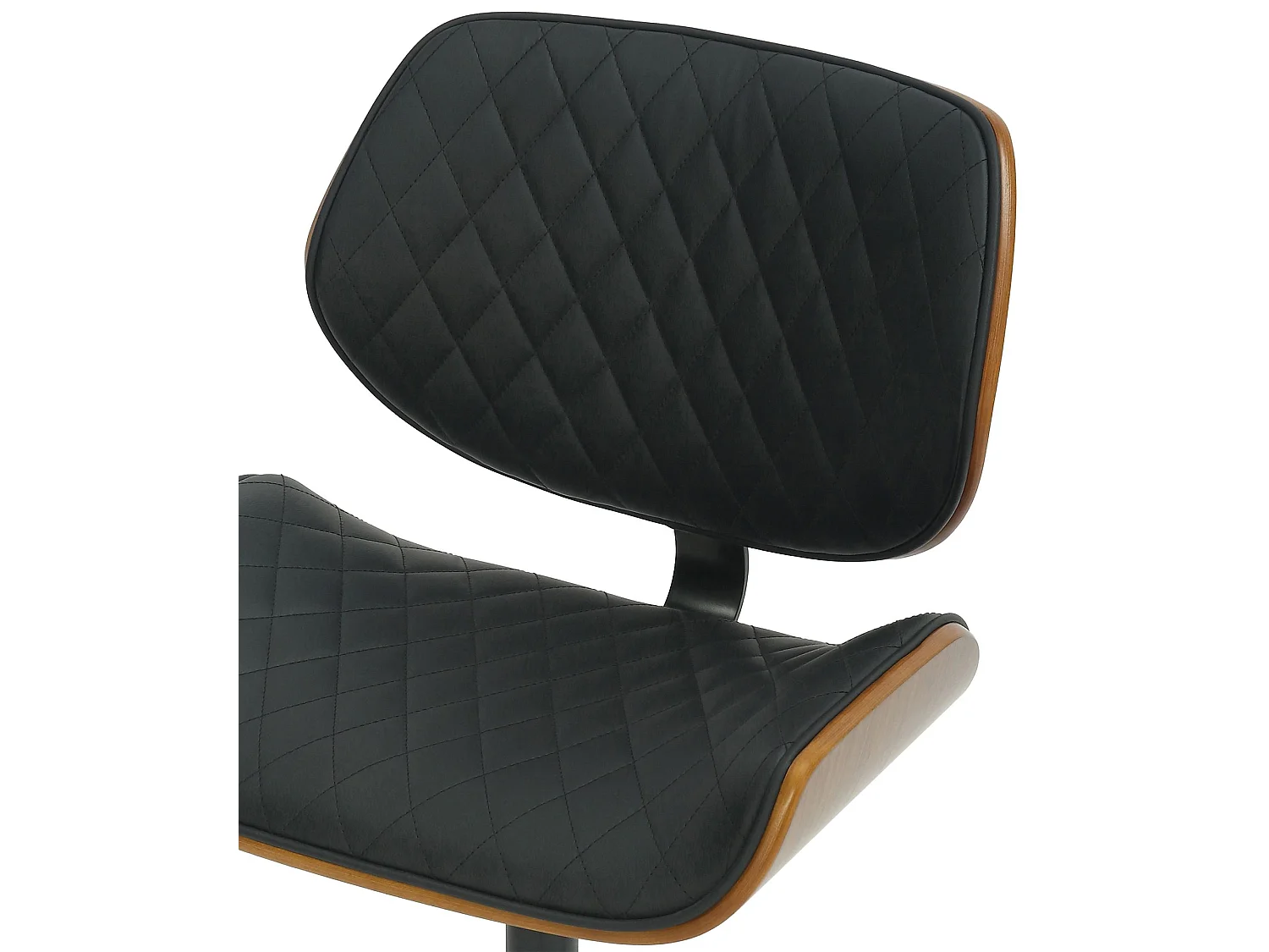 Chaise de bureau - Similicuir (PVC) & Métal - Noyer / Noir - Harvest