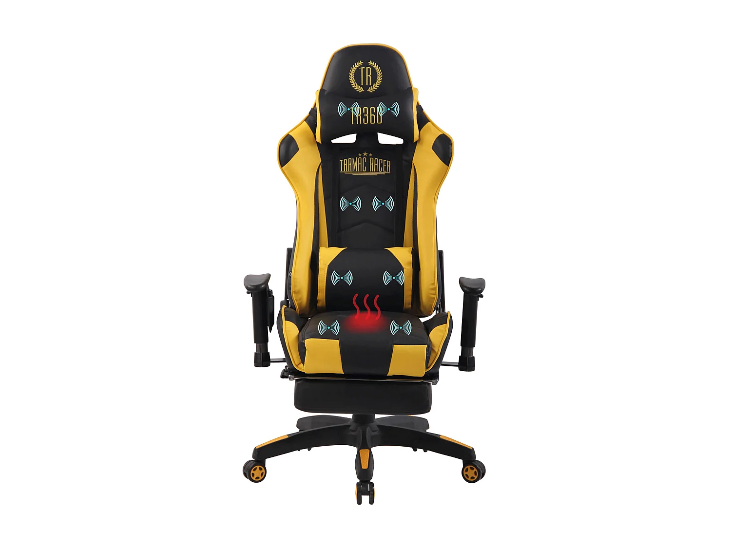 Chaise de bureau - Similicuir & Plastique - Noir / Jaune - Turbo XFM