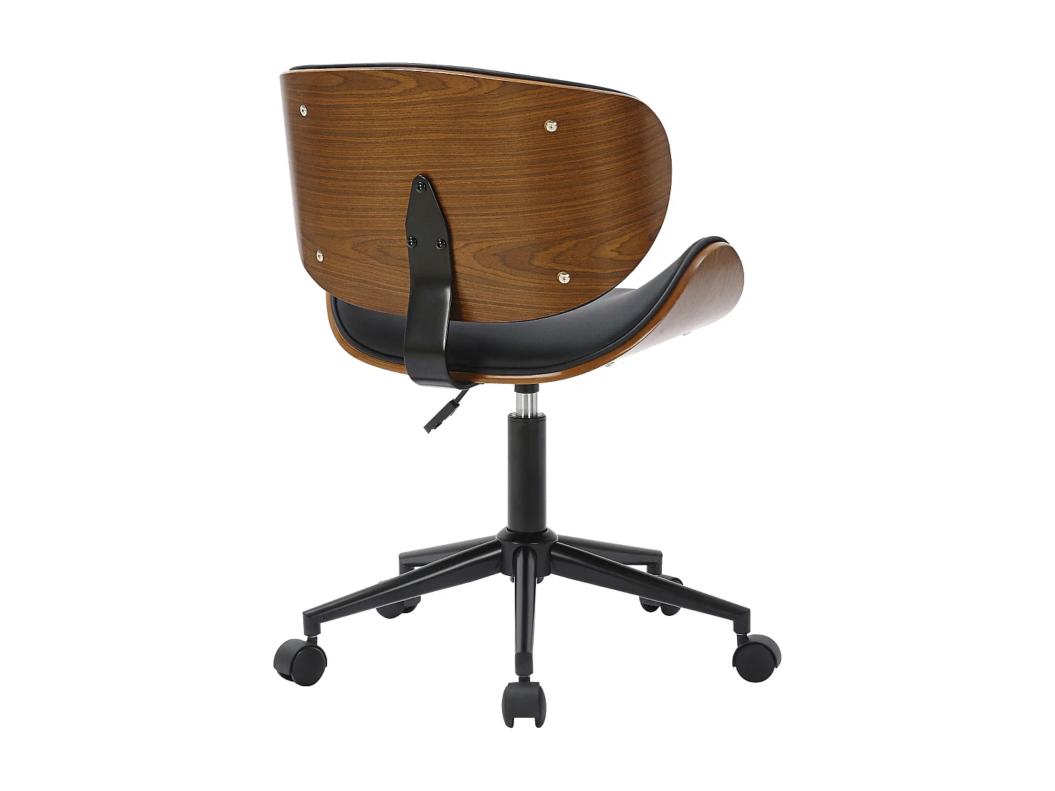 Chaise de bureau - Similicuir & Métal noir mat - Noir - Sammy