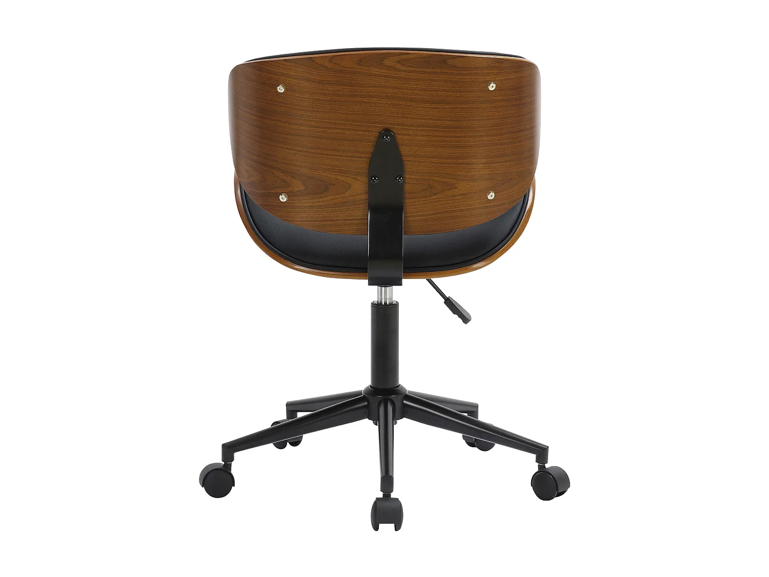 Chaise de bureau - Similicuir & Métal noir mat - Noir - Sammy