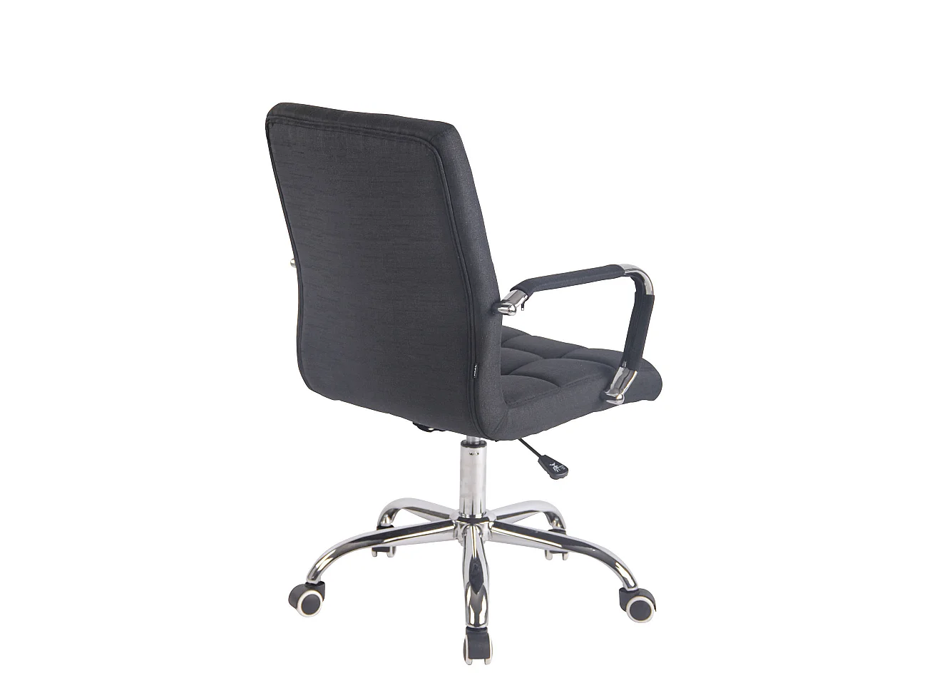 Chaise de bureau - Tissu & Métal chromé - Noir - Deli