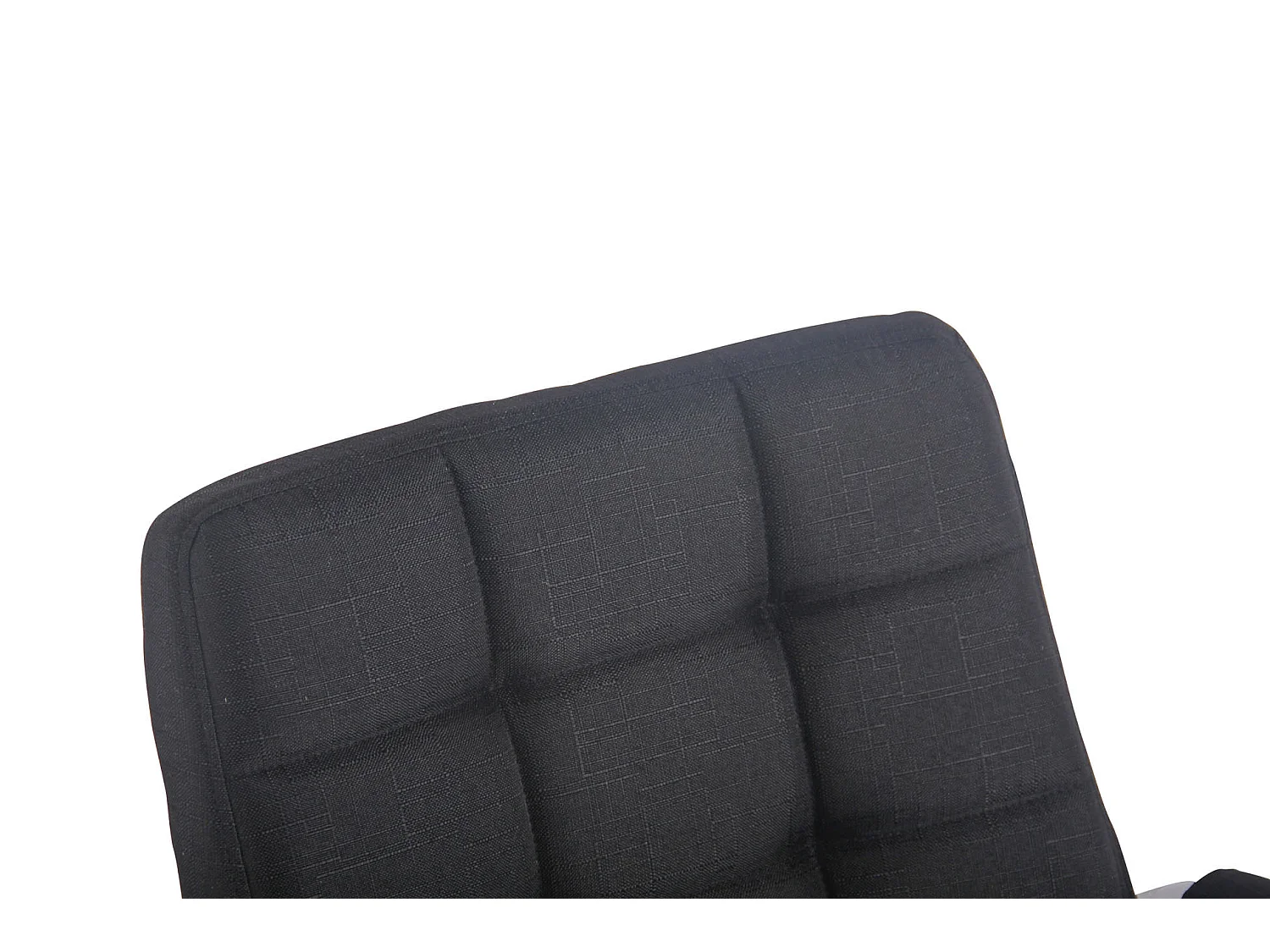 Chaise de bureau - Tissu & Métal chromé - Noir - Deli