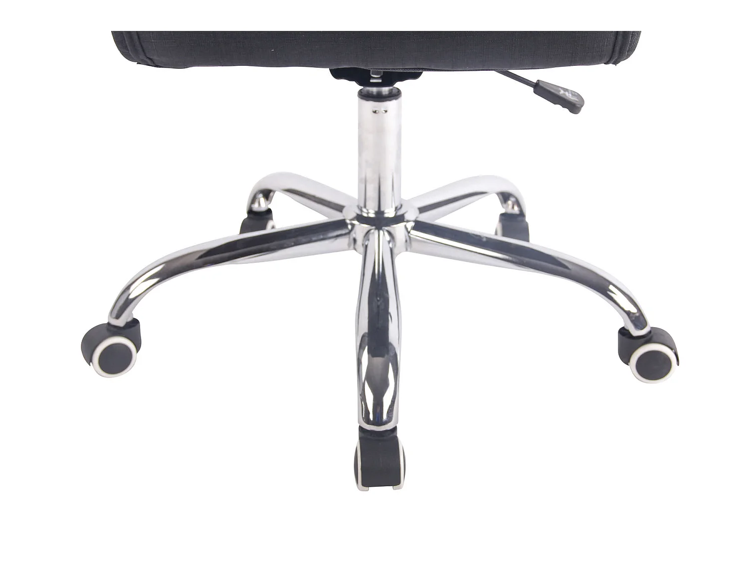 Chaise de bureau - Tissu & Métal chromé - Noir - Deli