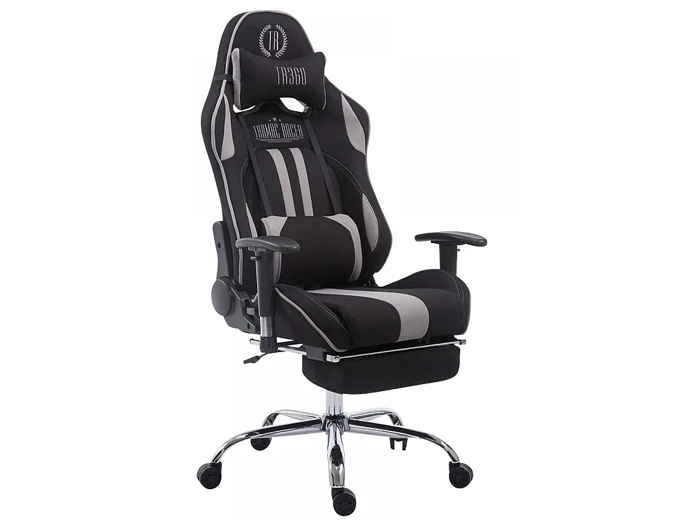 Bürosessel - Stoff & Metall in Chromoptik - schwarz/grau - Limit