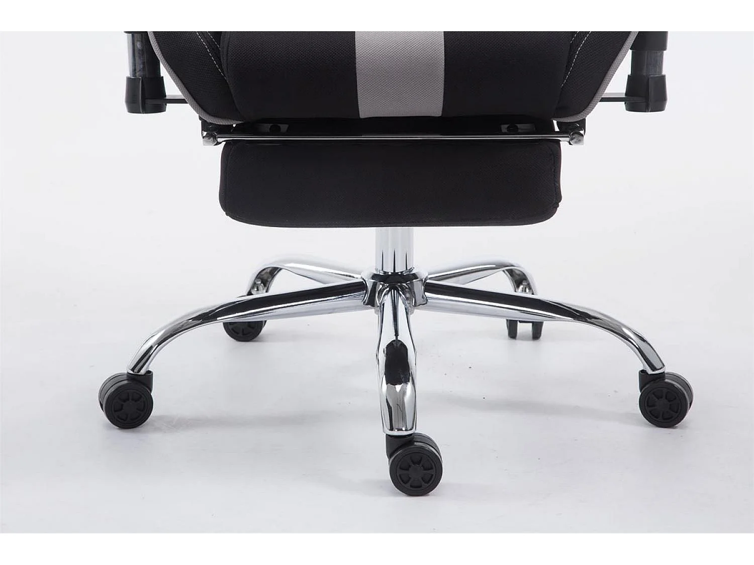 Bürosessel - Stoff & Metall in Chromoptik - schwarz/grau - Limit