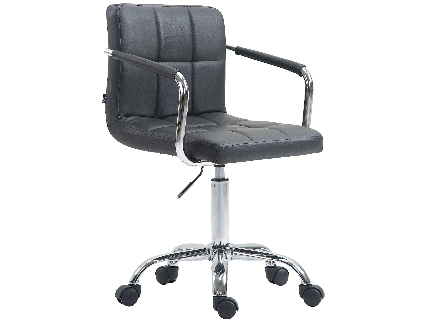 Chaise de bureau - Similicuir - Gris - Lucy V2