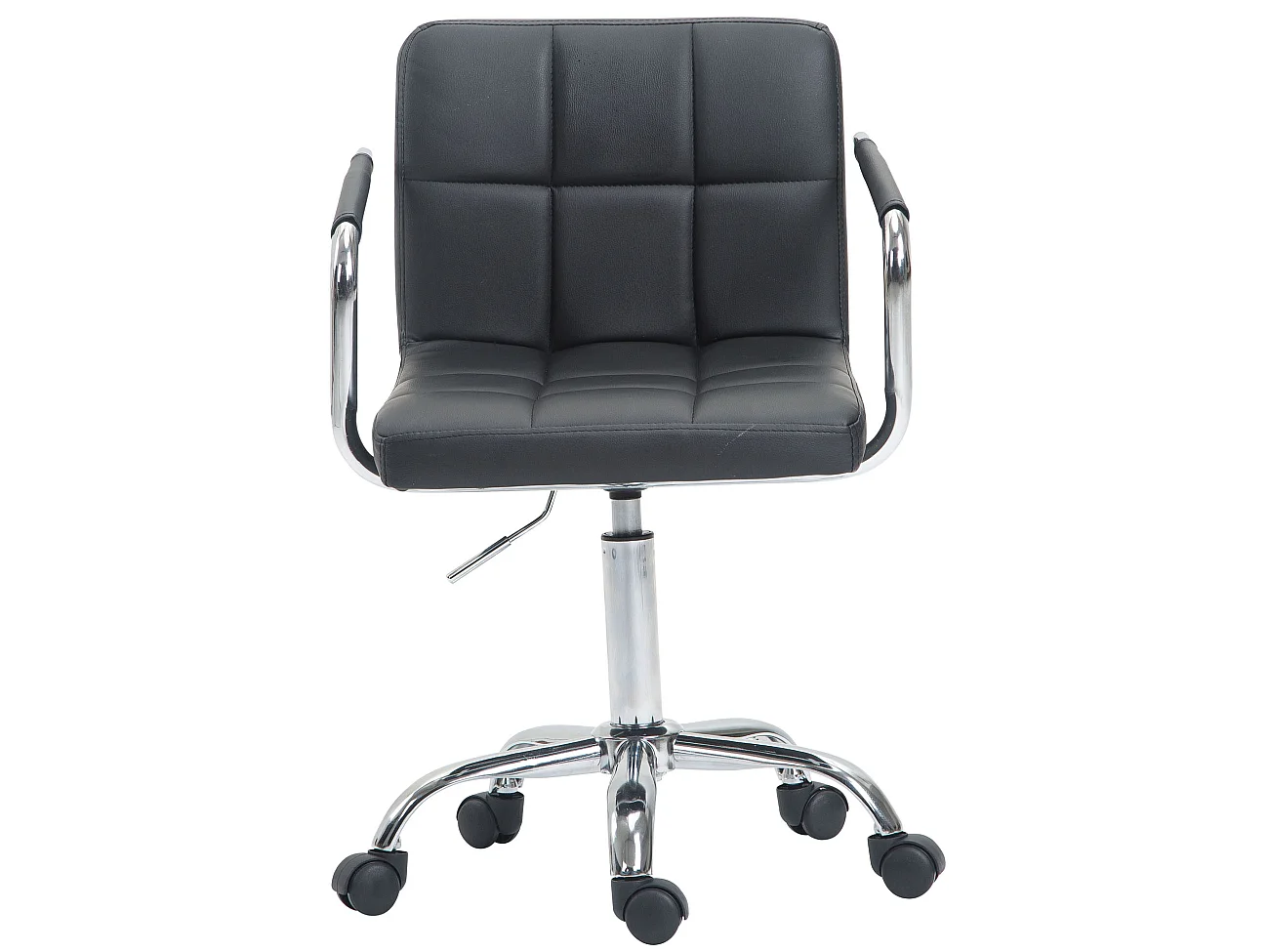 Chaise de bureau - Similicuir - Gris - Lucy V2