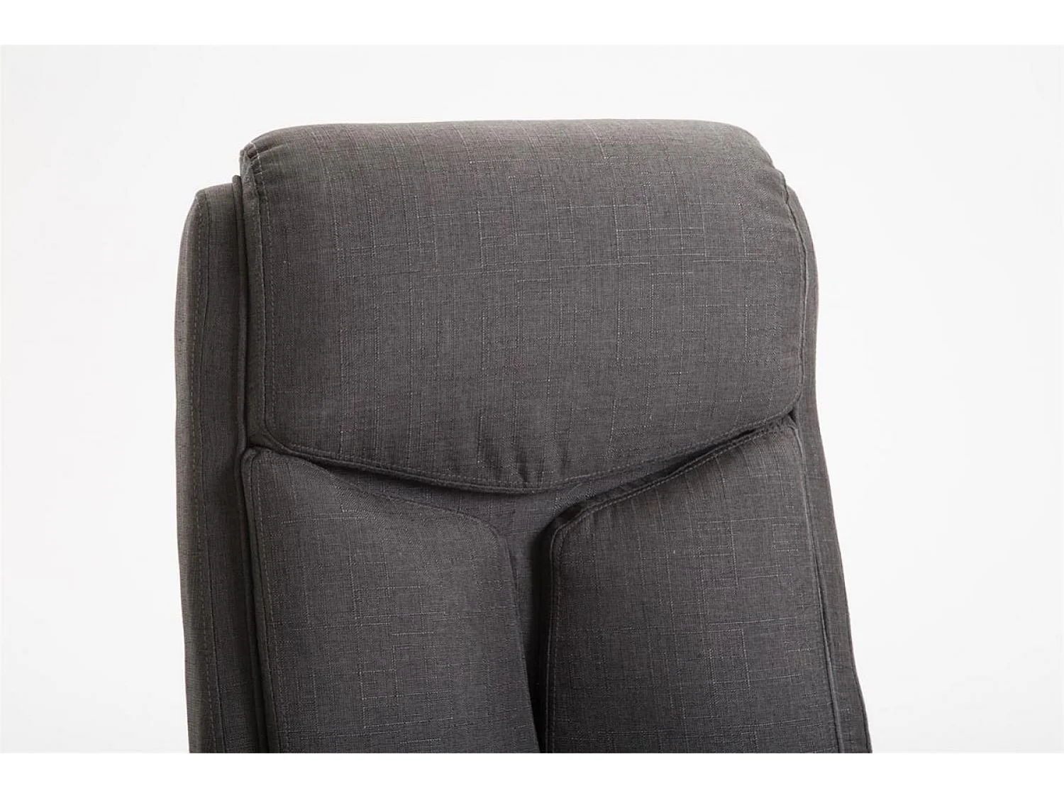 Chaise de bureau - Tissu & Métal chromé - Gris foncé - XL Vaud