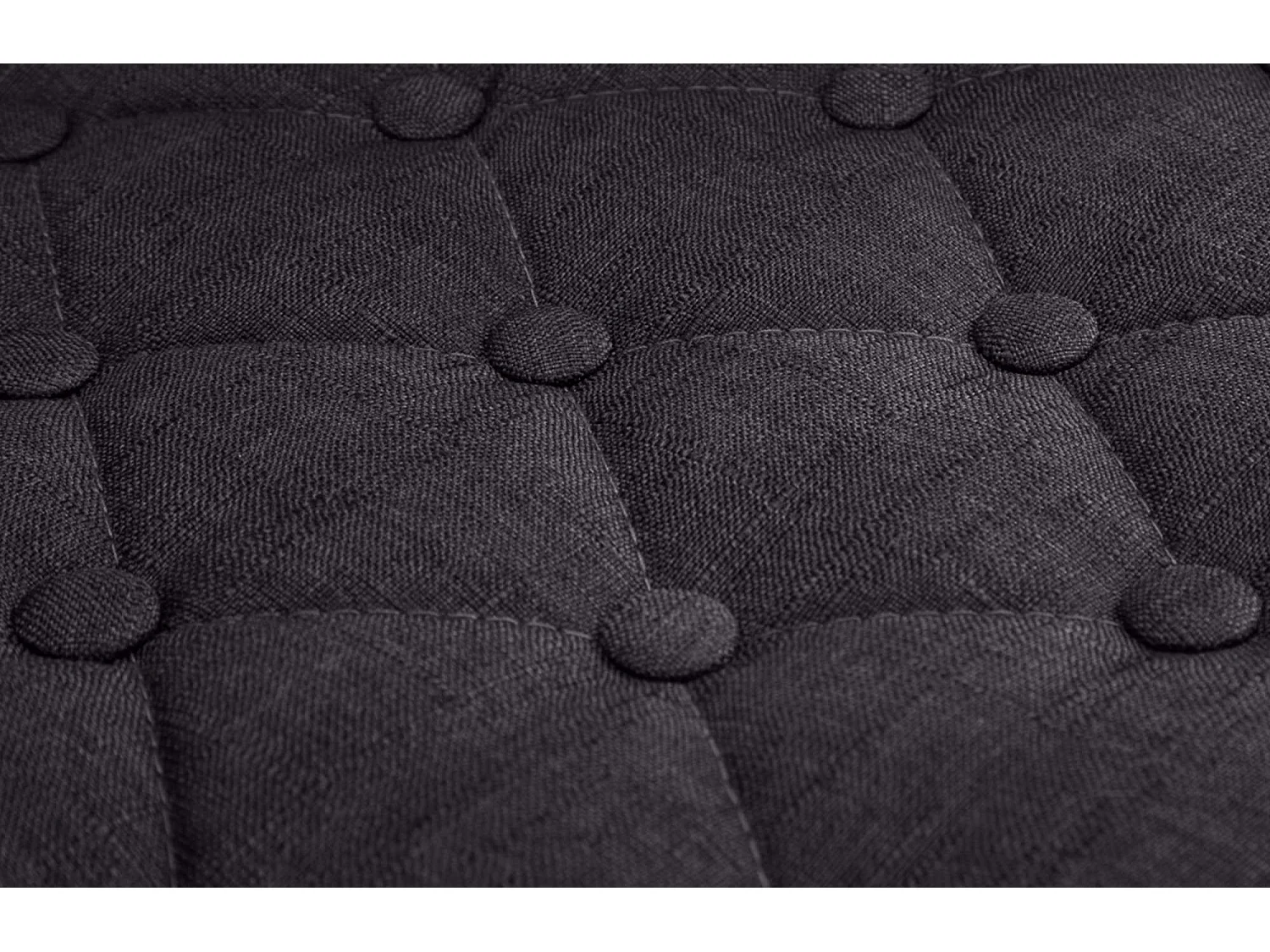 Chaise de bureau - Tissu & Métal chromé - Noir - Dublin