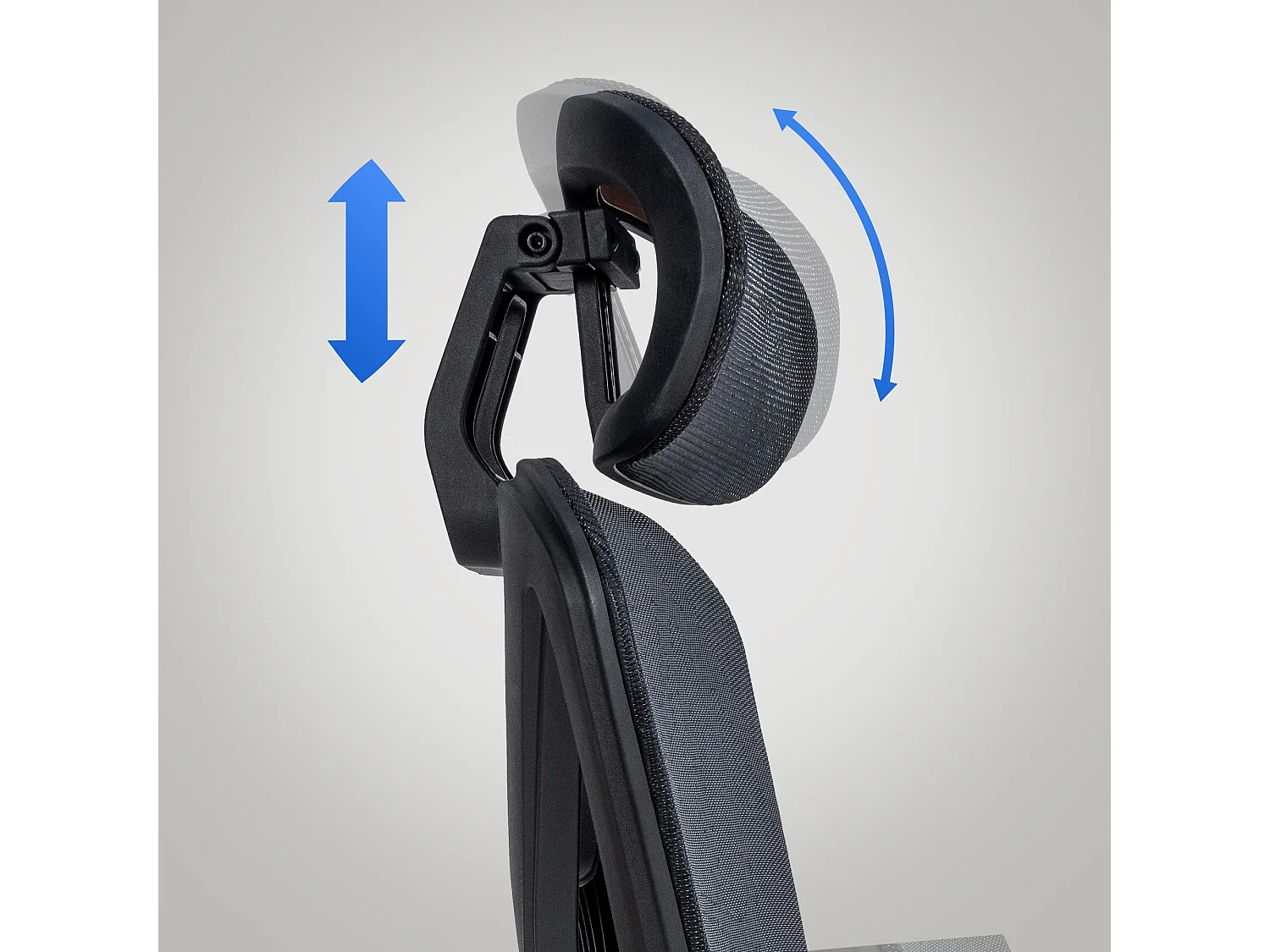 Chaise de bureau - Tissu & Plastique - Noir - Grover