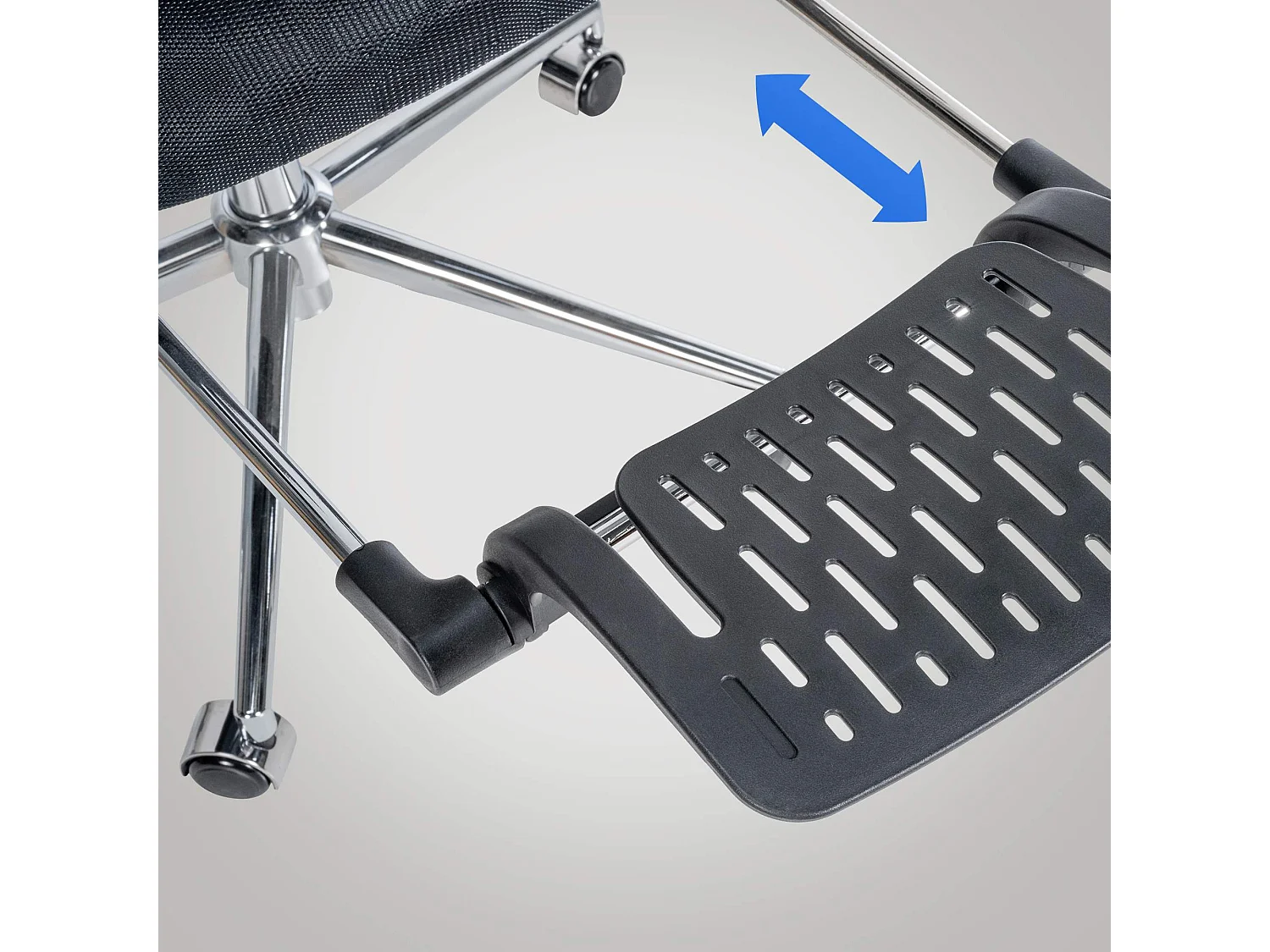 Chaise de bureau - Tissu & Plastique - Noir - Grover