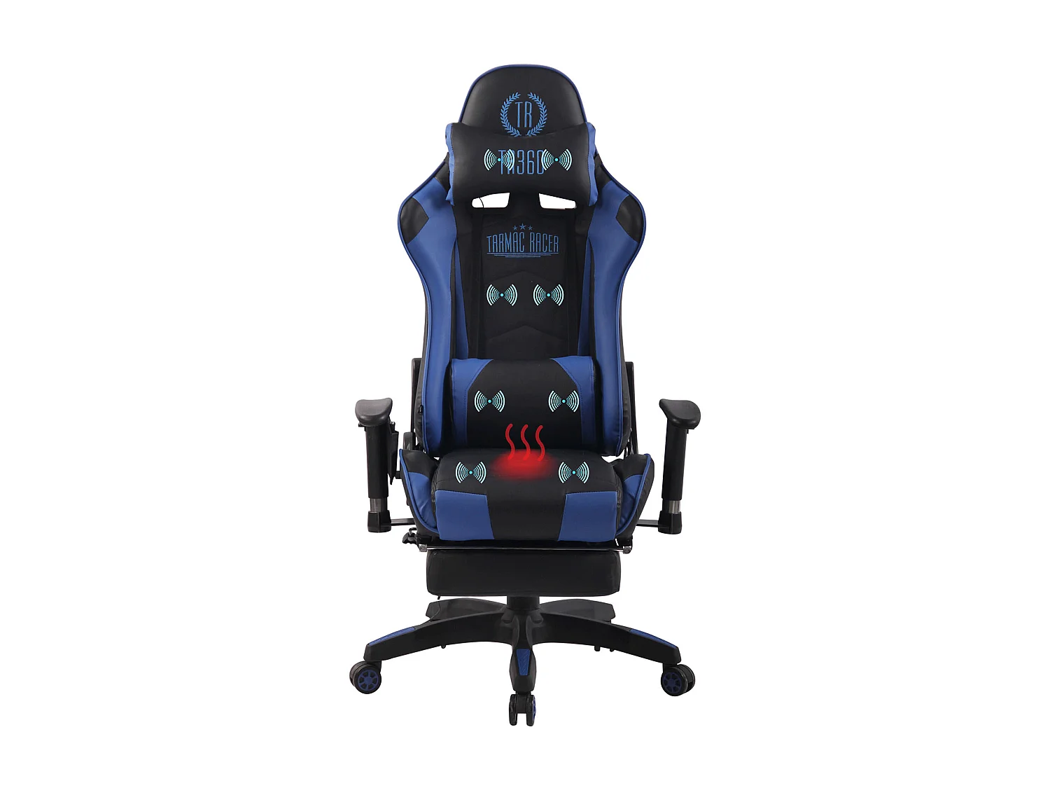 Chaise de bureau - Similicuir & Plastique - Noir / Bleu - Turbo XFM