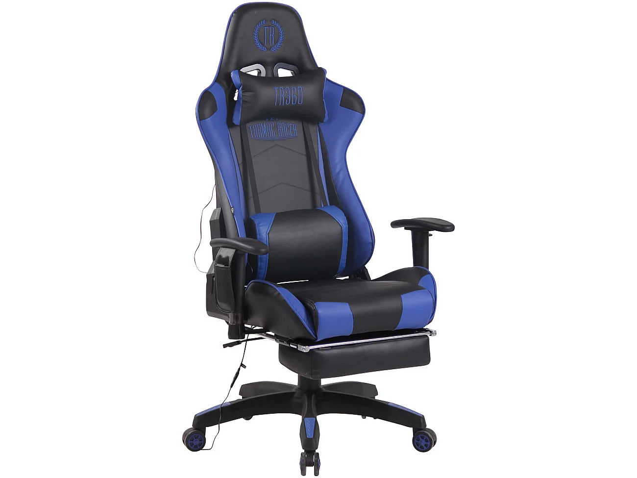 Chaise de bureau - Similicuir & Plastique - Noir / Bleu - Turbo XFM