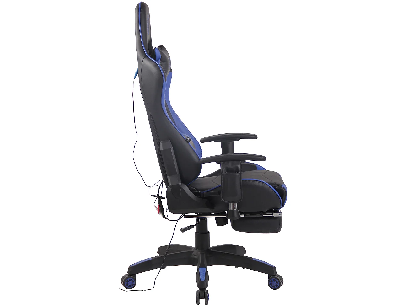 Chaise de bureau - Similicuir & Plastique - Noir / Bleu - Turbo XFM