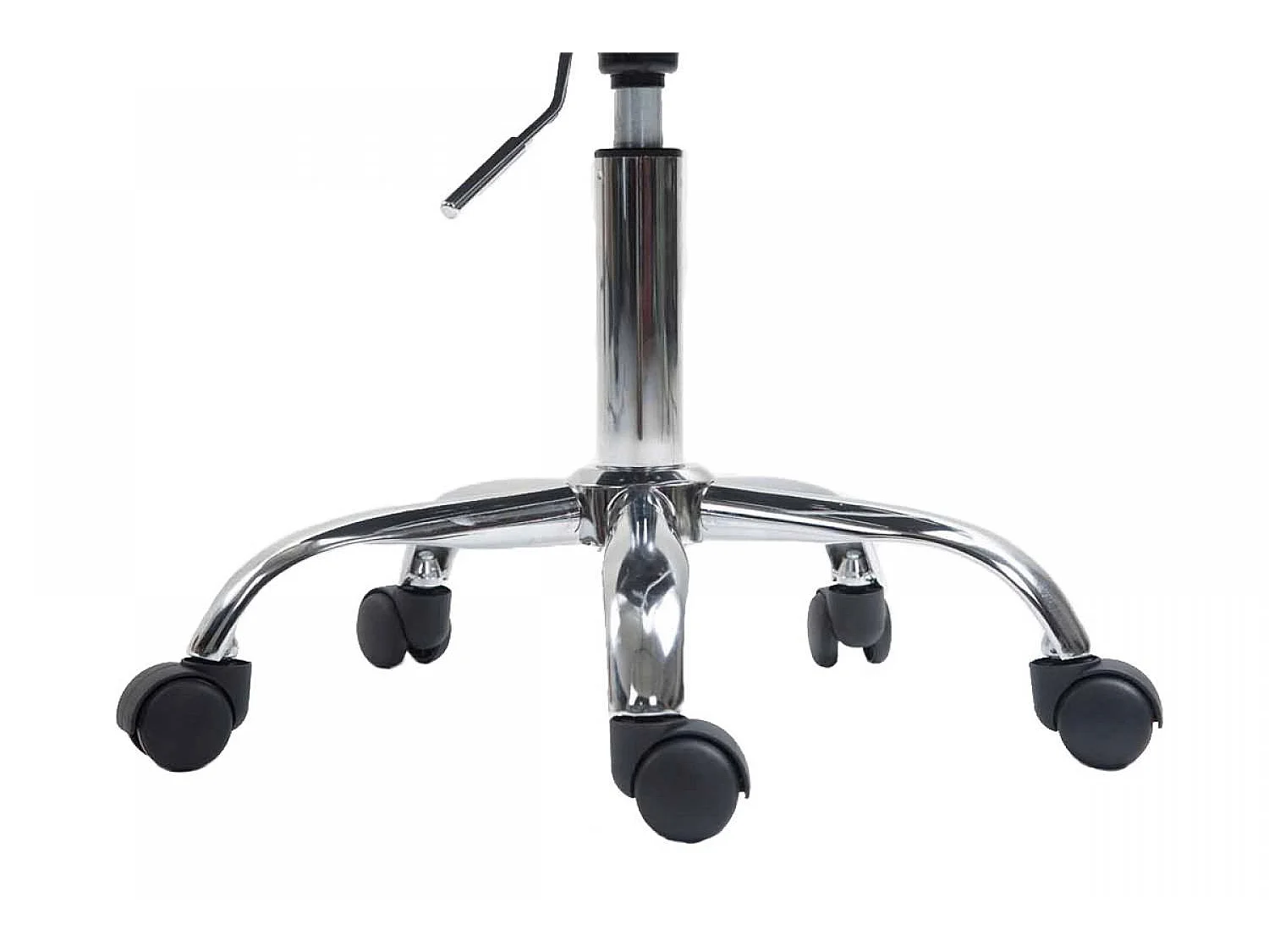 Chaise de bureau - Similicuir & Métal chromé - Gris - Lucy