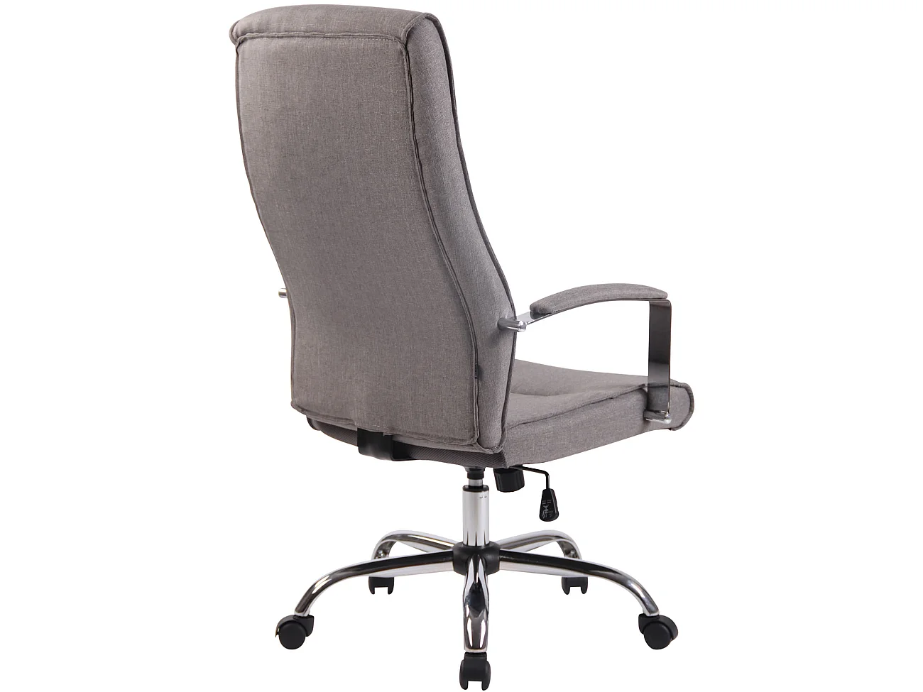 Chaise de bureau - Tissu & Métal chromé - Gris - Portland