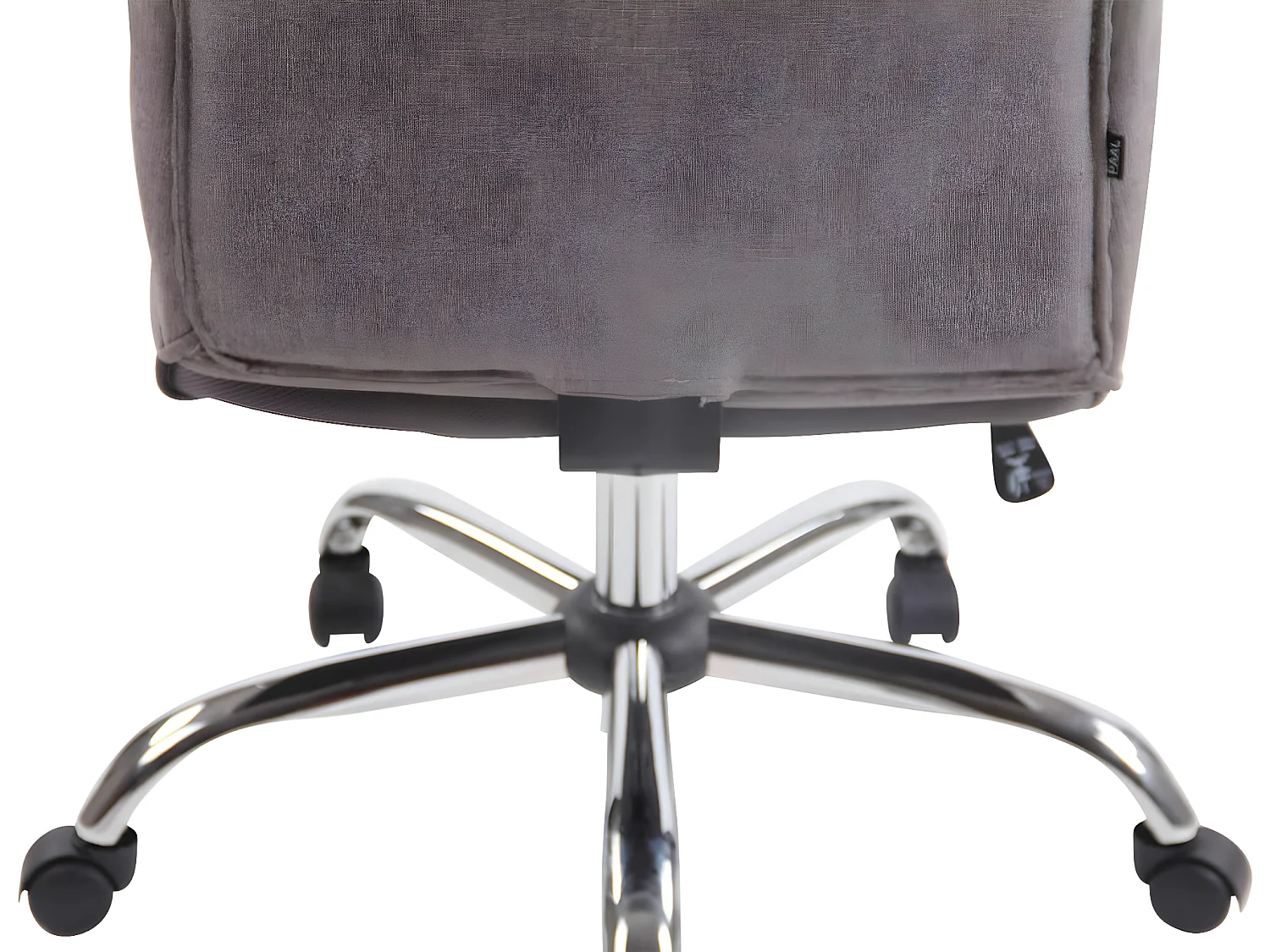 Chaise de bureau - Tissu & Métal chromé - Gris - Portland