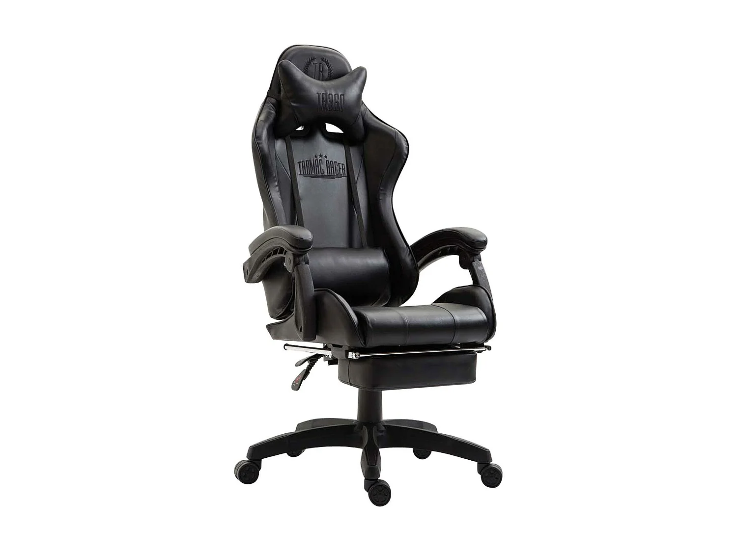 Chaise de bureau - Similicuir & Plastique - Noir / Noir - Ignite