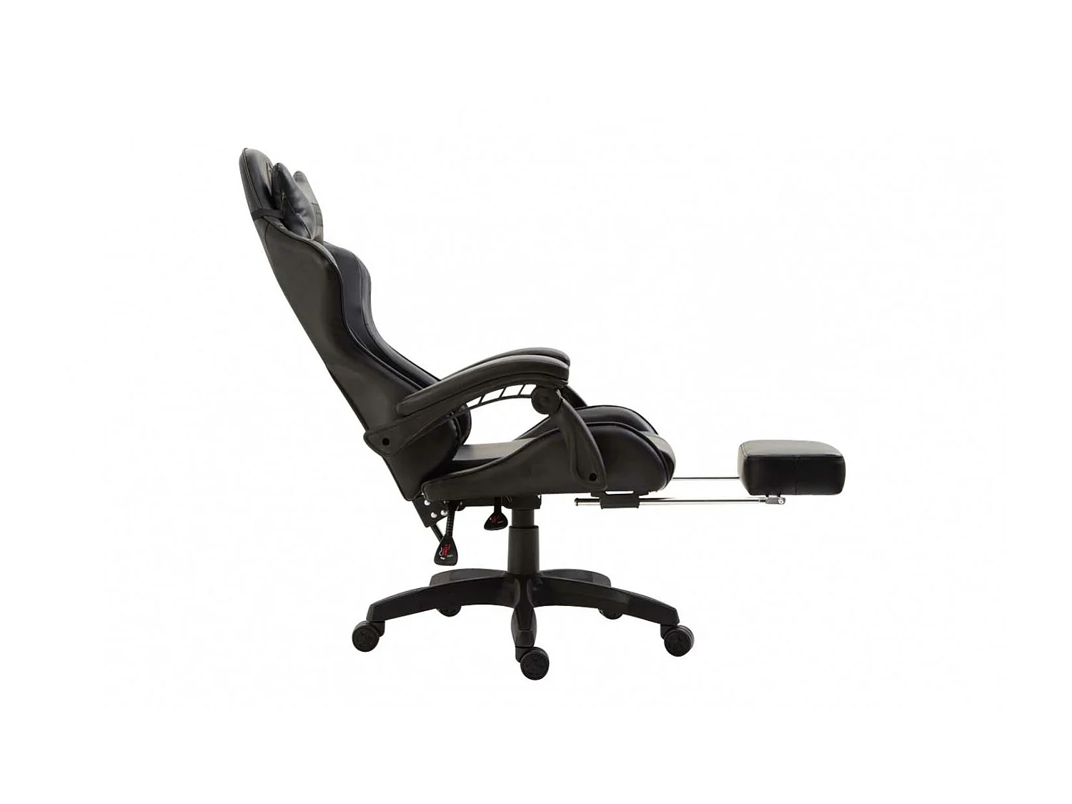 Chaise de bureau - Similicuir & Plastique - Noir / Noir - Ignite