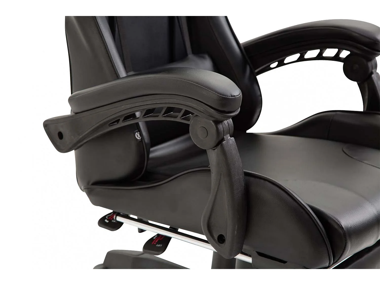 Chaise de bureau - Similicuir & Plastique - Noir / Noir - Ignite