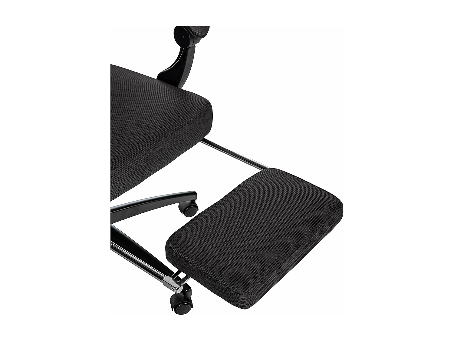 Chaise de bureau - Tissu & Blanc - Noir - Gander