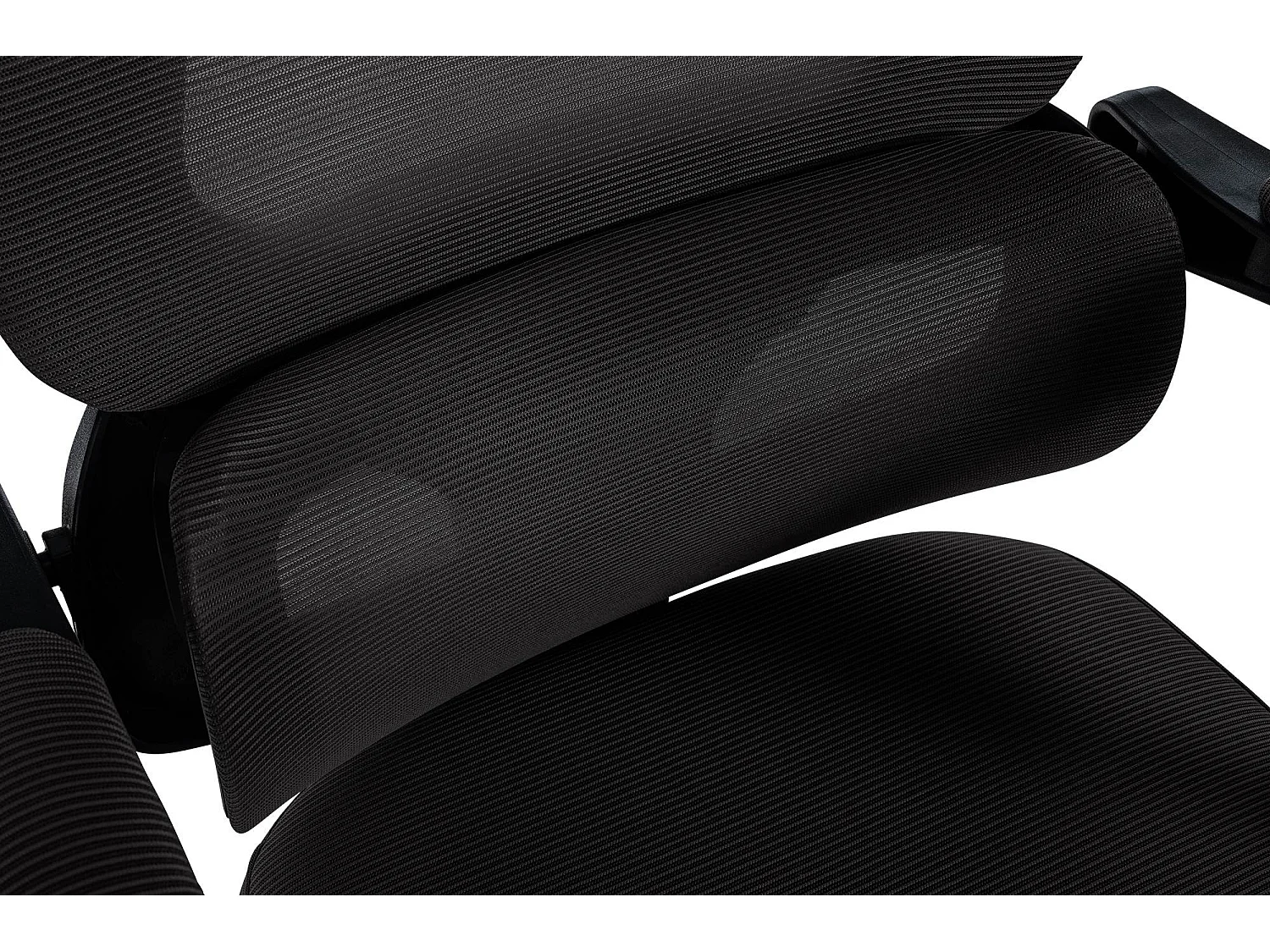 Chaise de bureau - Tissu & Blanc - Noir - Gander