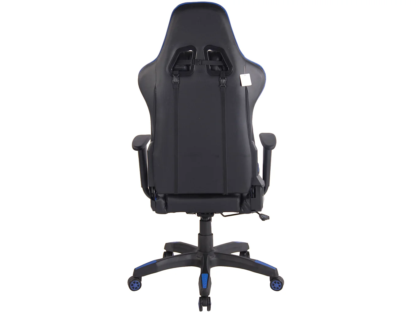 Chaise de bureau - Similicuir & Plastique - Noir / Bleu - Miracle V2