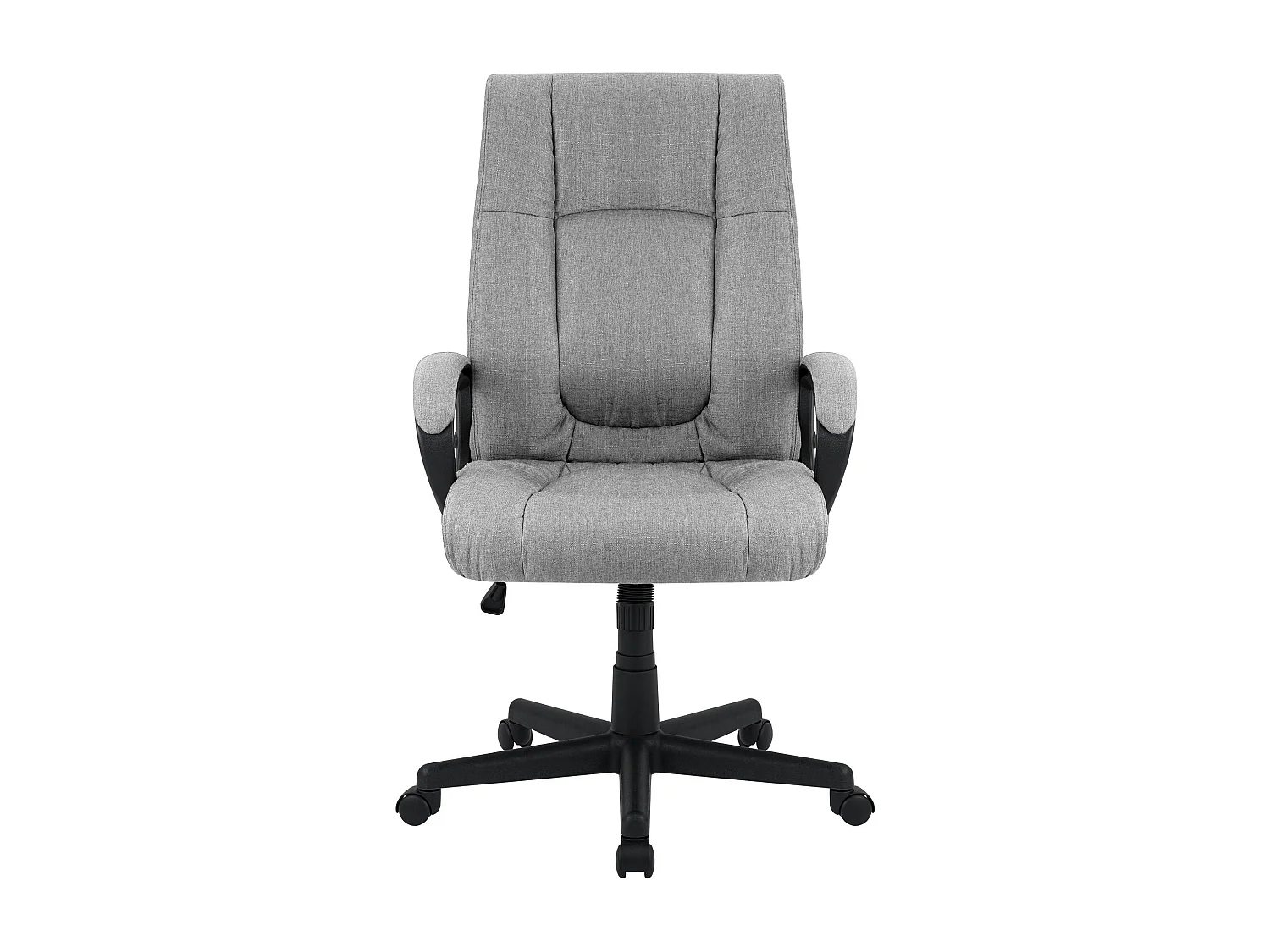 Chaise de bureau - Tissu & Noir - Gris - XL Sparta