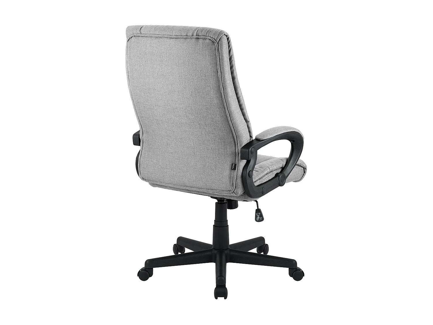 Chaise de bureau - Tissu & Noir - Gris - XL Sparta